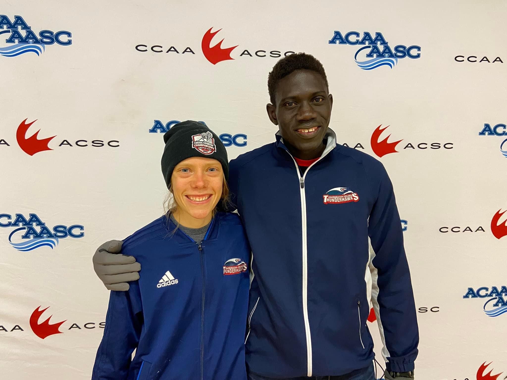 Thunderhawks Cross Country Runners - Jamie Kovacic & Tony Elikana