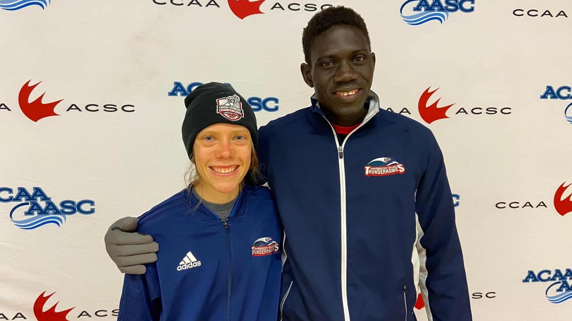 Thunderhawks Cross Country Runners - Jamie Kovacic & Tony Elikana