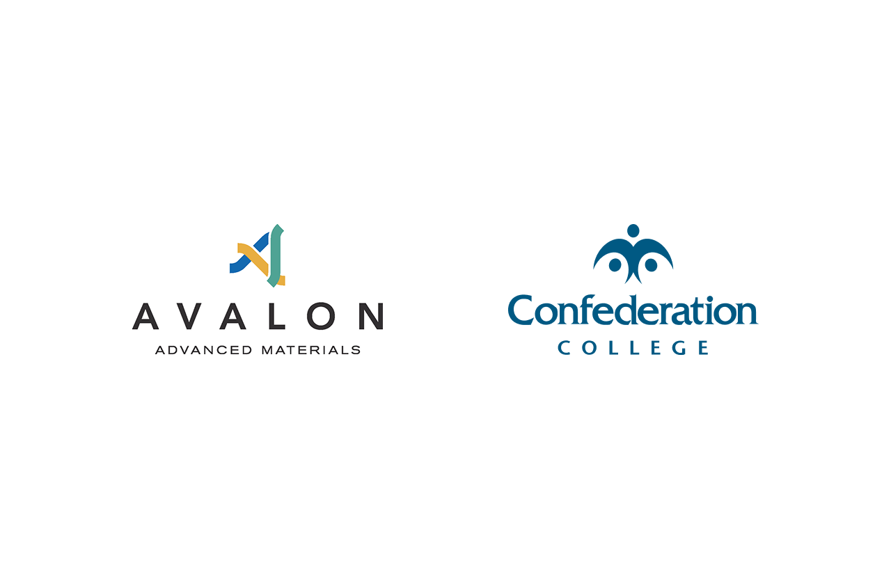 Confederation College and Avalon Advanced Materials logos