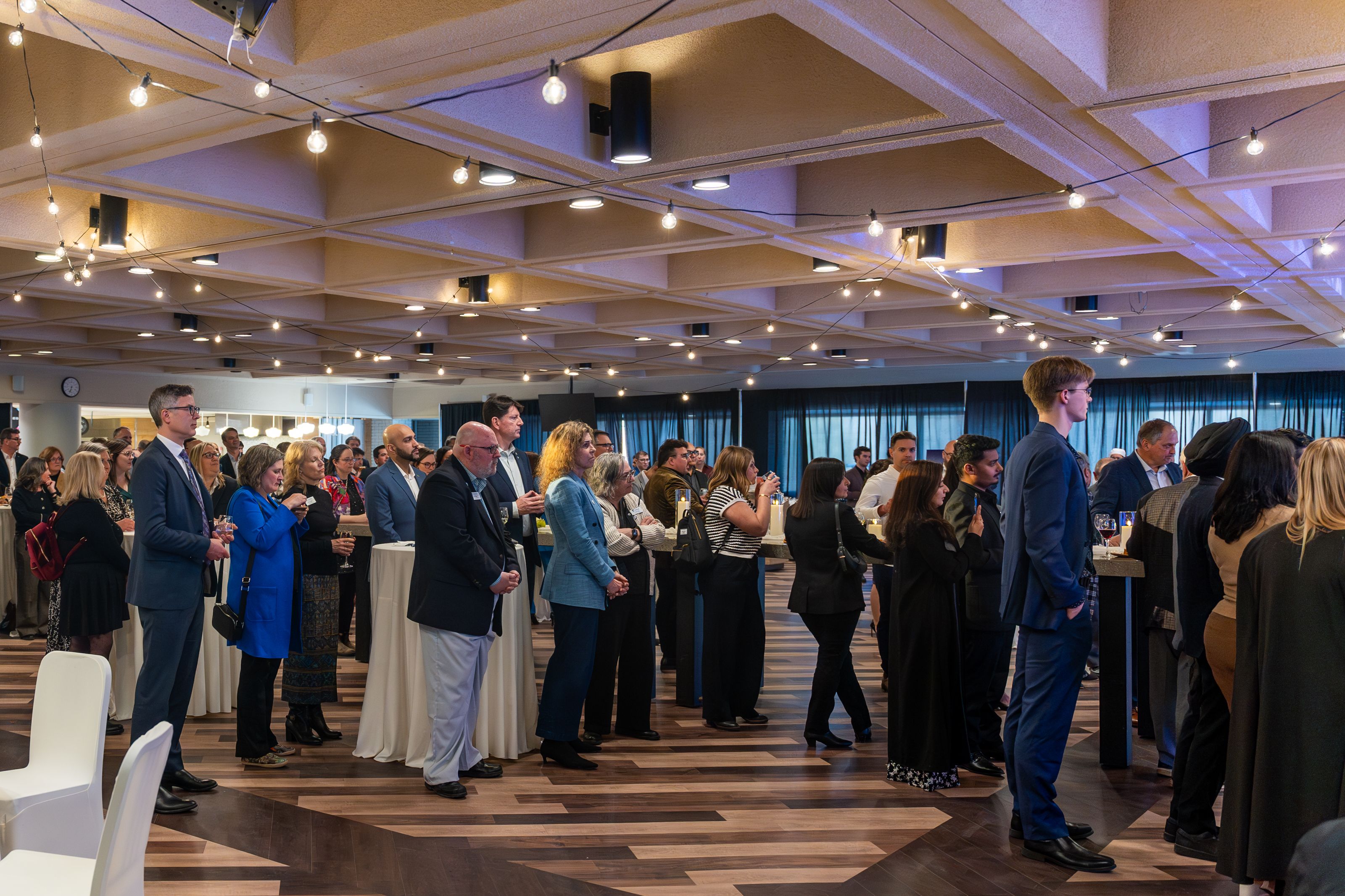 Attendees gathered and networking at Confederation College’s Community Partners’ Evening event
