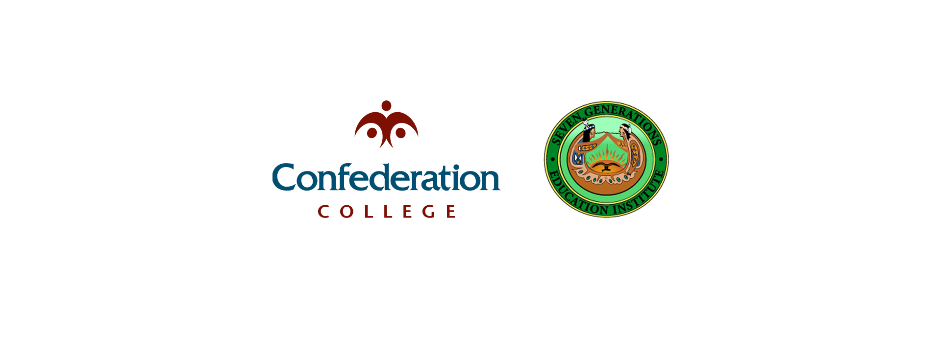 Seven Generations Education Institute and Confederation College Logos