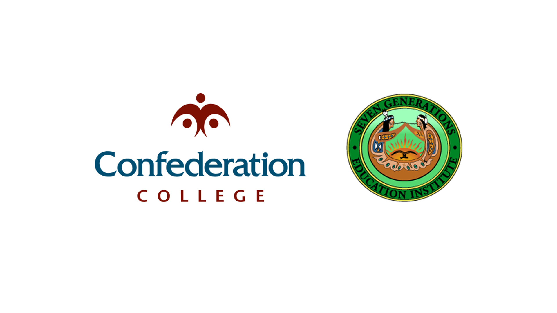 Seven Generations Education Institute and Confederation College Logos
