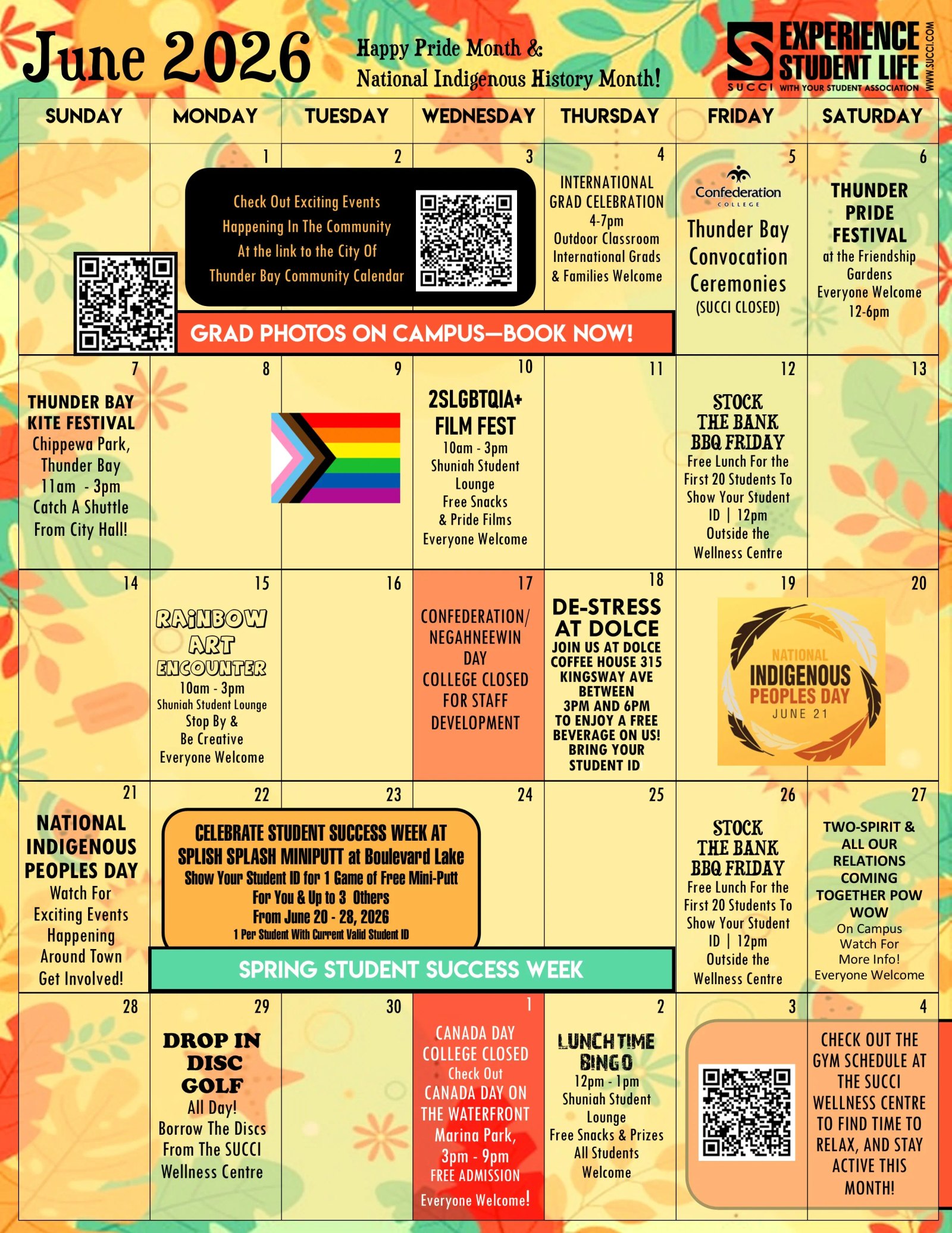 June 2026 student life calendar