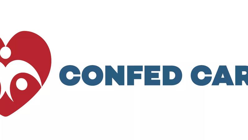 Confed Cares logo with a heart-shaped icon representing people and the words Confed Cares