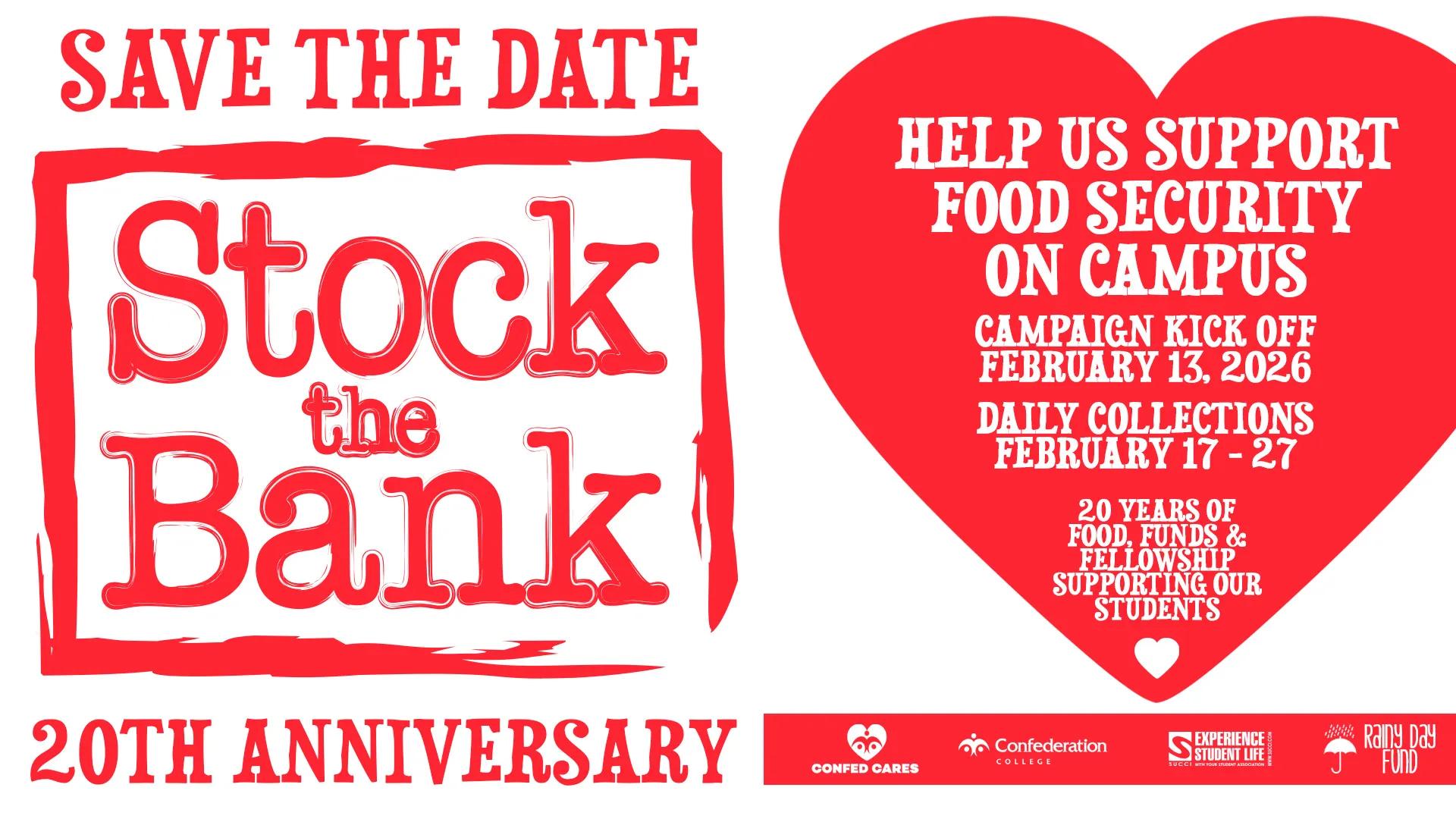 Stock the Bank event poster