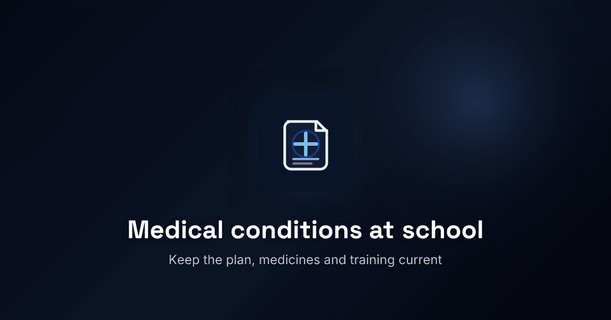 How to support pupils with medical conditions at school without losing the record