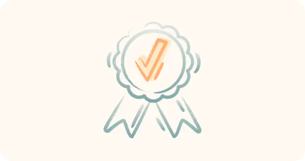 Quality ribbon icon