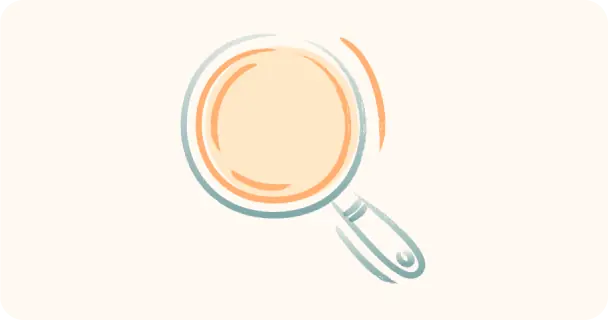 Magnifying glass research analysis icon
