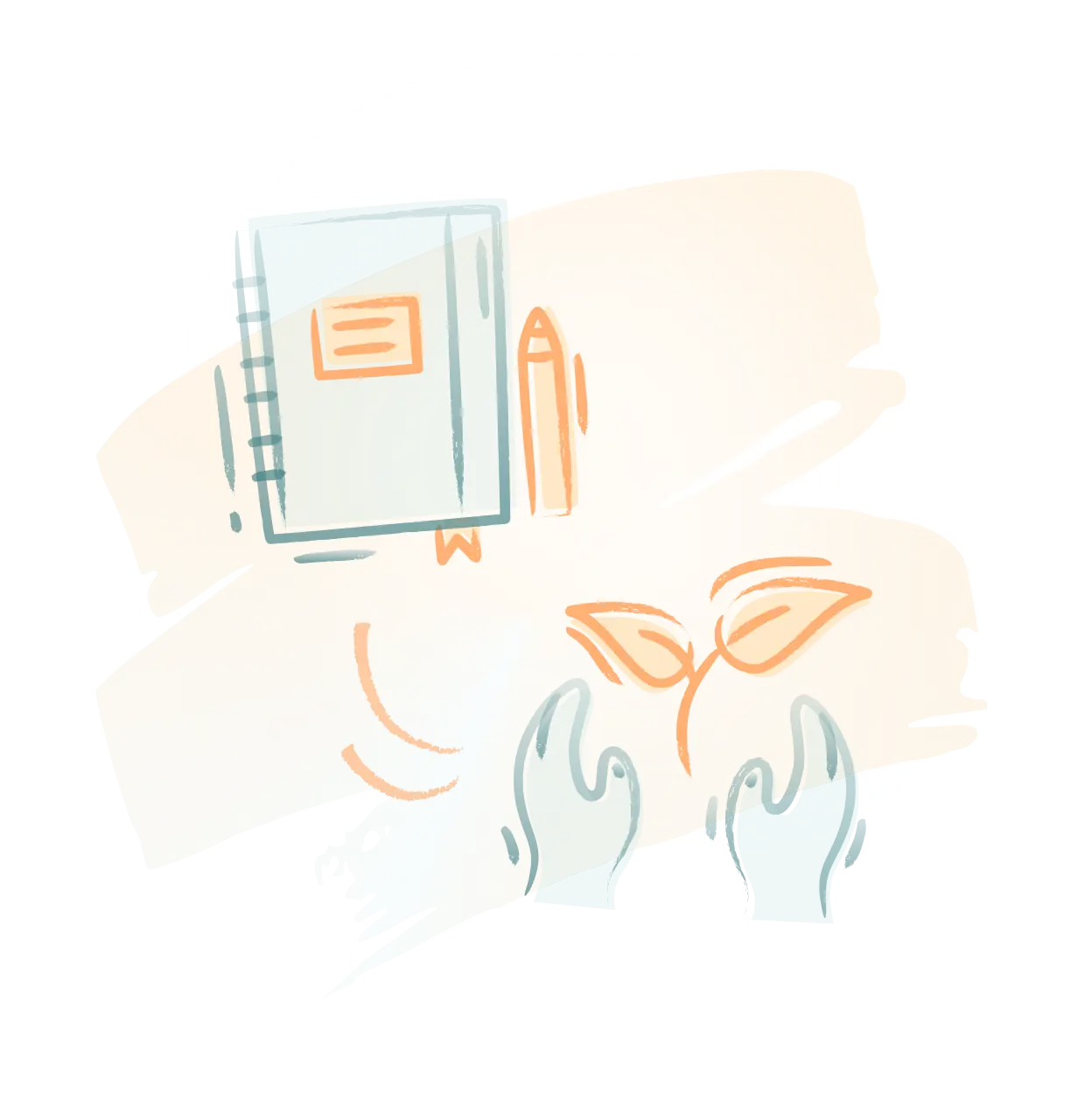 Mental health learning and growth illustration