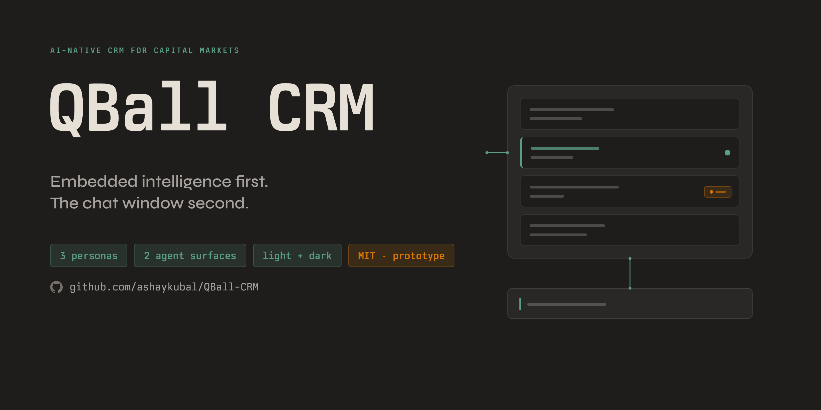 QBall CRM, an AI-native CRM prototype for sell-side capital markets