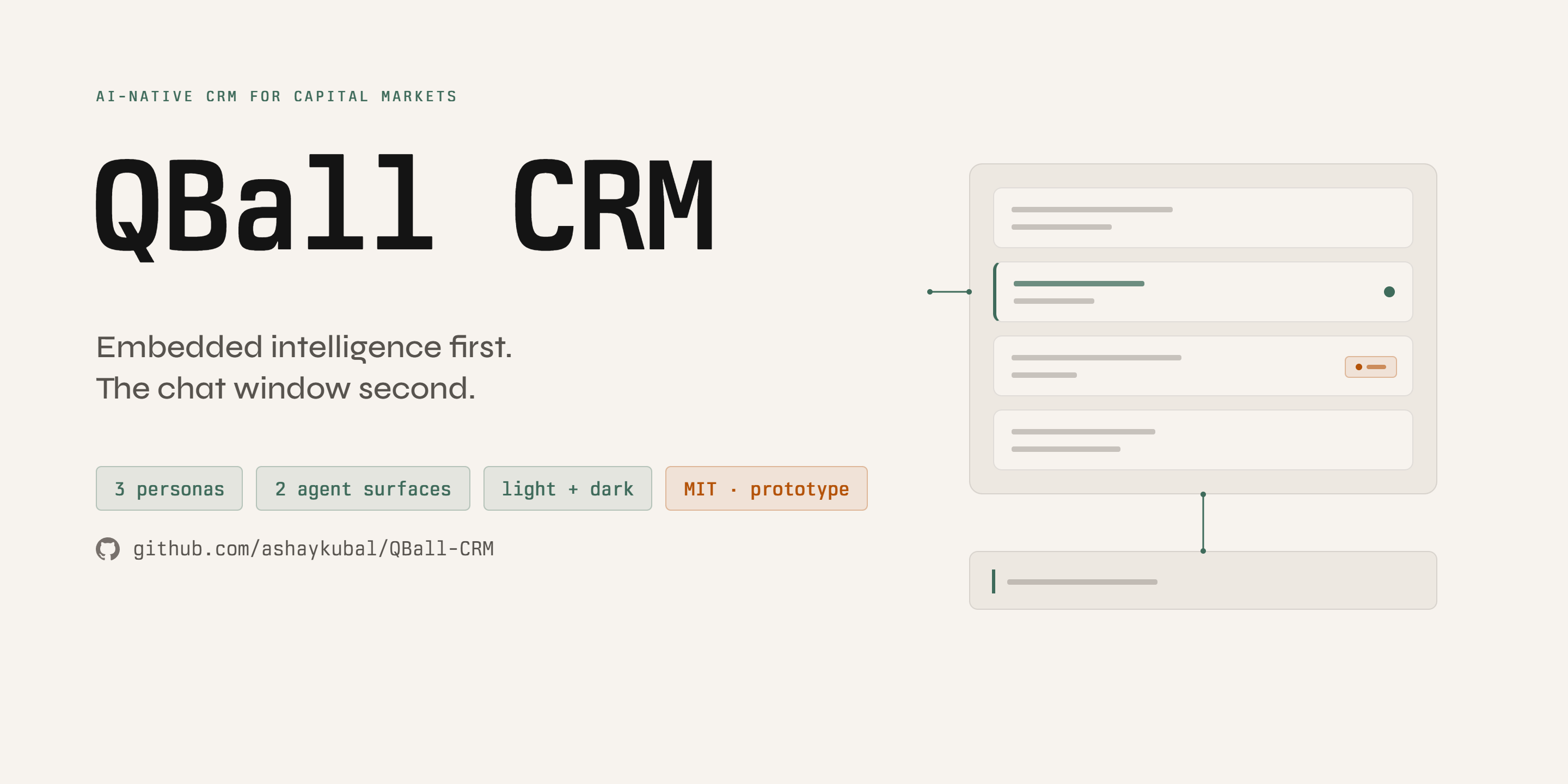 QBall CRM, an AI-native CRM prototype for sell-side capital markets