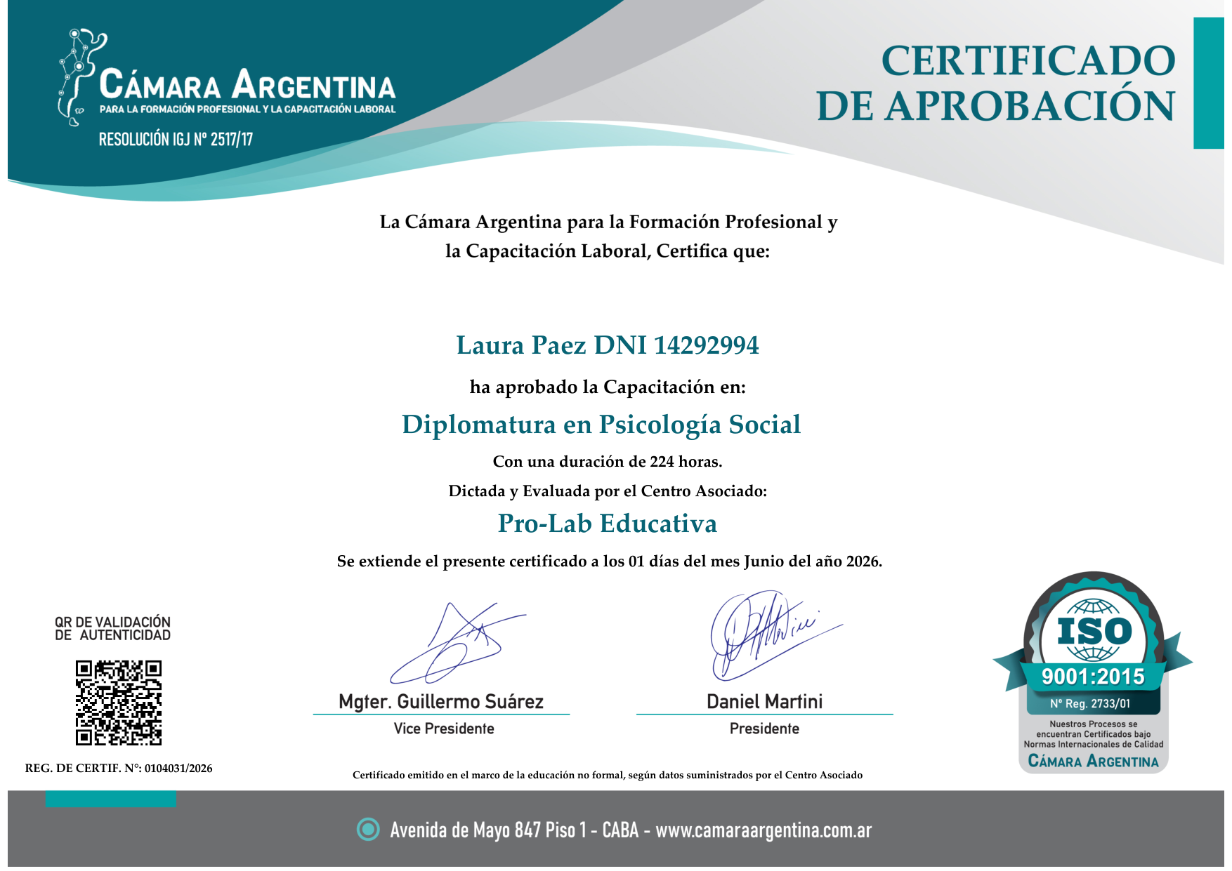 Certificado 2