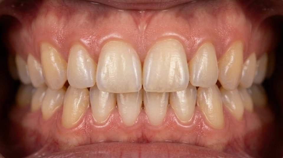 Aligned smile after clear aligner therapy