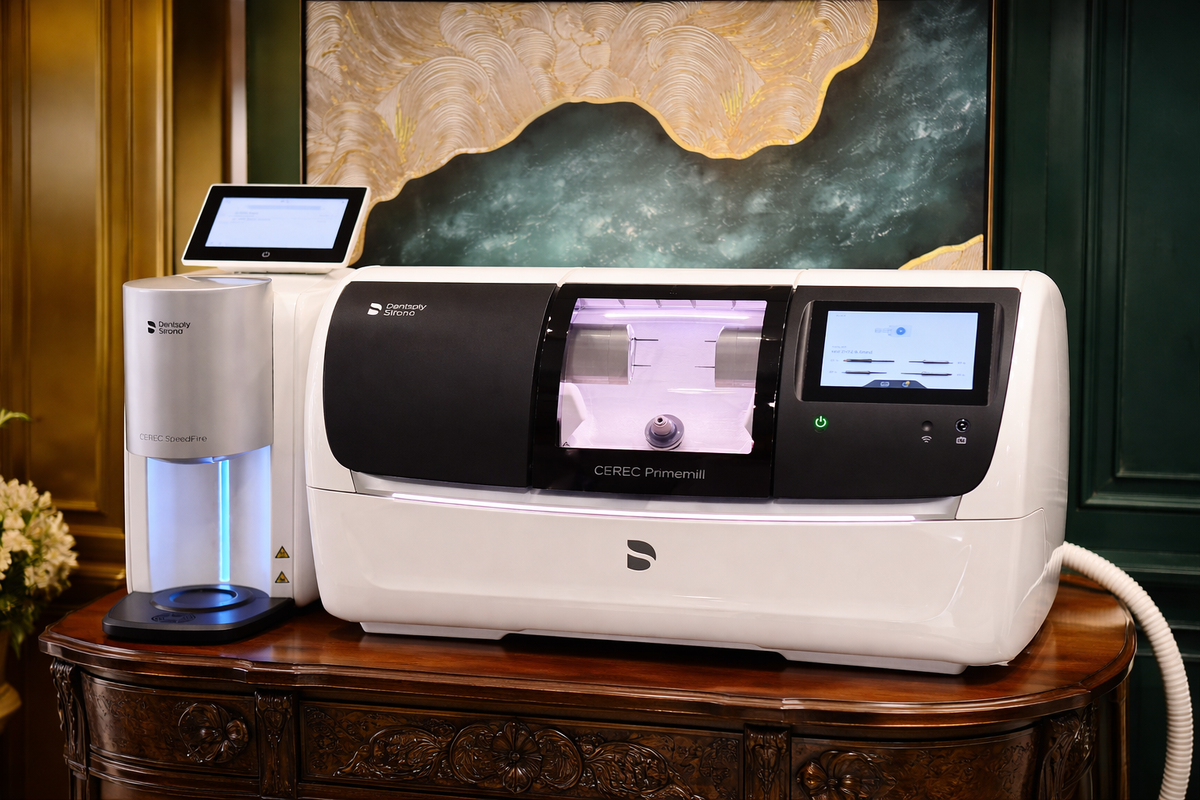 Advanced chairside dental milling technology at DRFK Dubai delivering same-day restorations with precision and durability