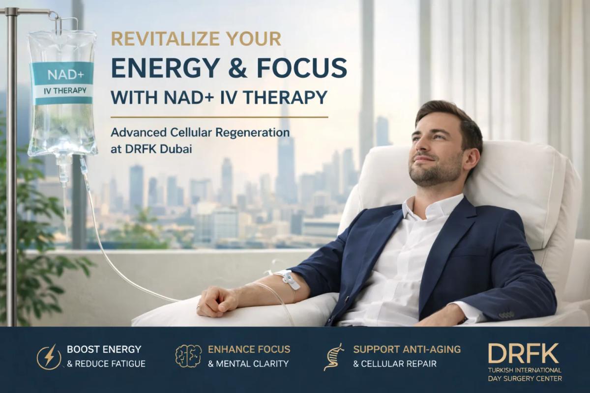 NAD+ IV therapy Dubai male patient energy treatment