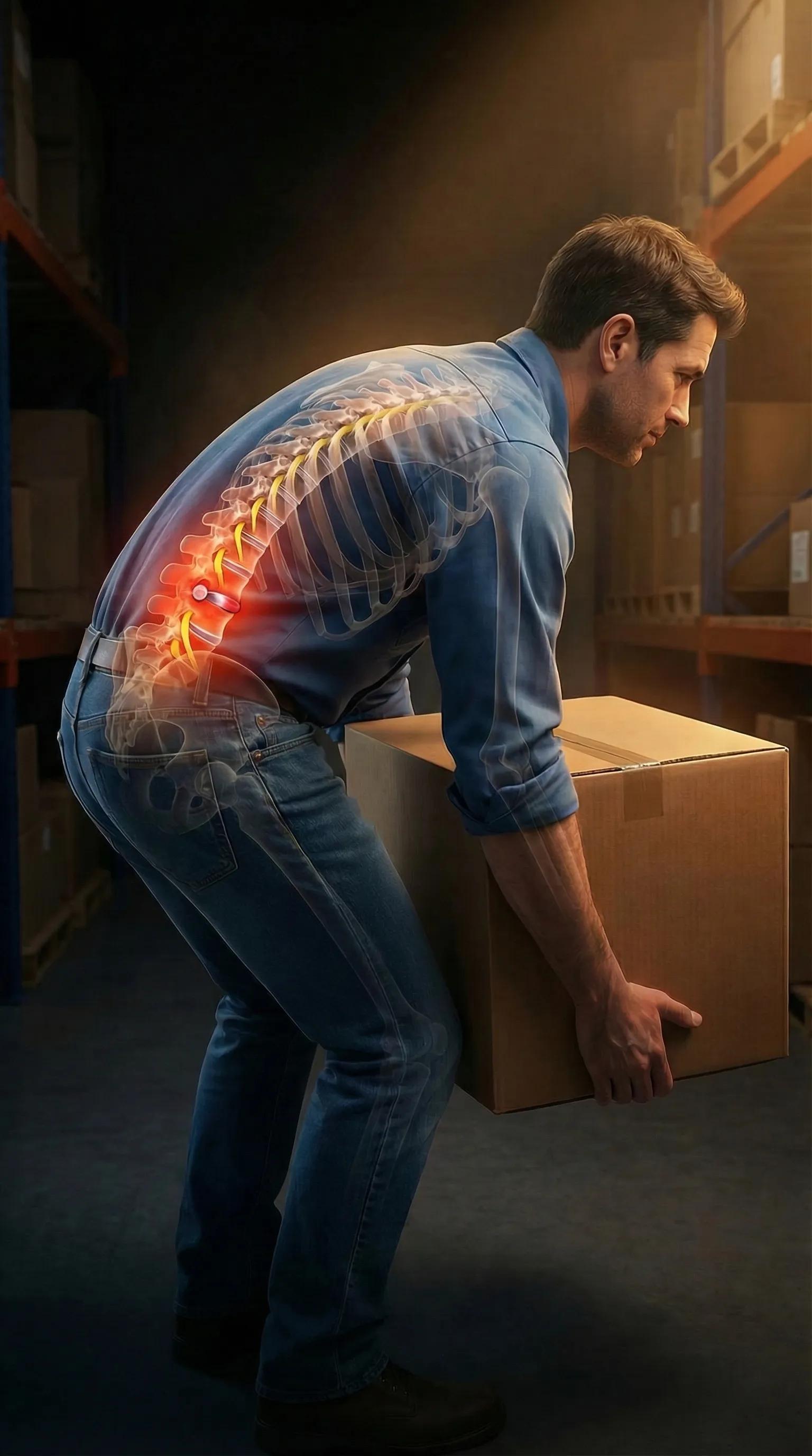 حمل الأوزان الثقيلة بطريقة خاطئة يسبب آلام أسفل الظهر والانزلاق الغضروفي مع د. فاتح كرار