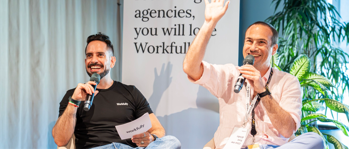 Talent leaders on stage at a Workfully invite-only event