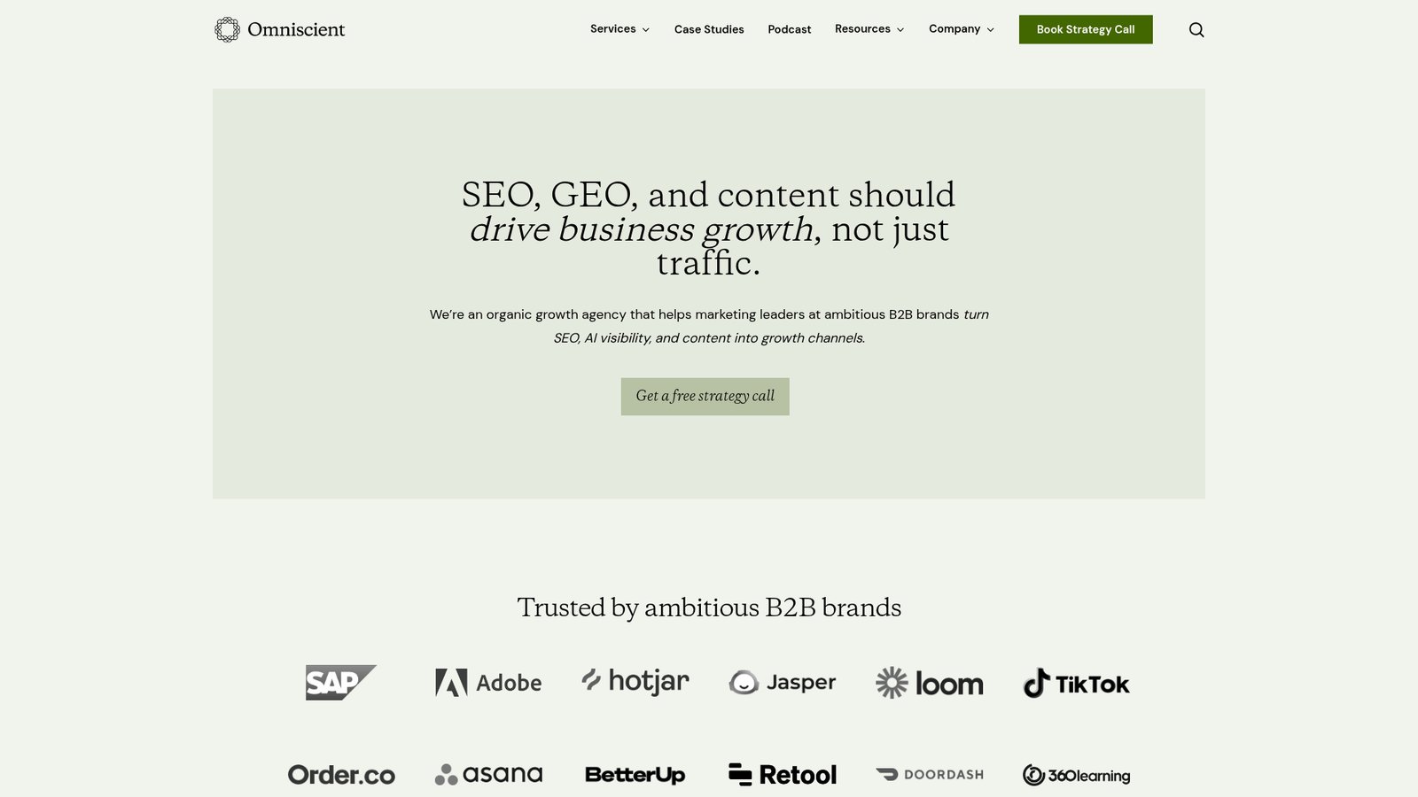 Omniscient Digital dashboard