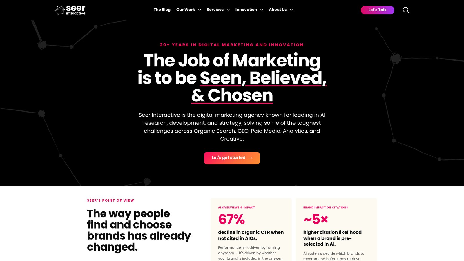 Seer Interactive dashboard