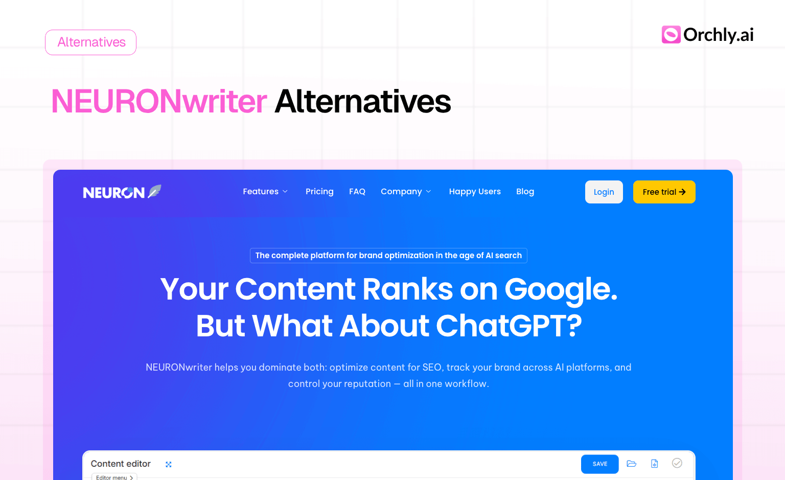 Best NEURONwriter Alternatives (Ranked in 2026)