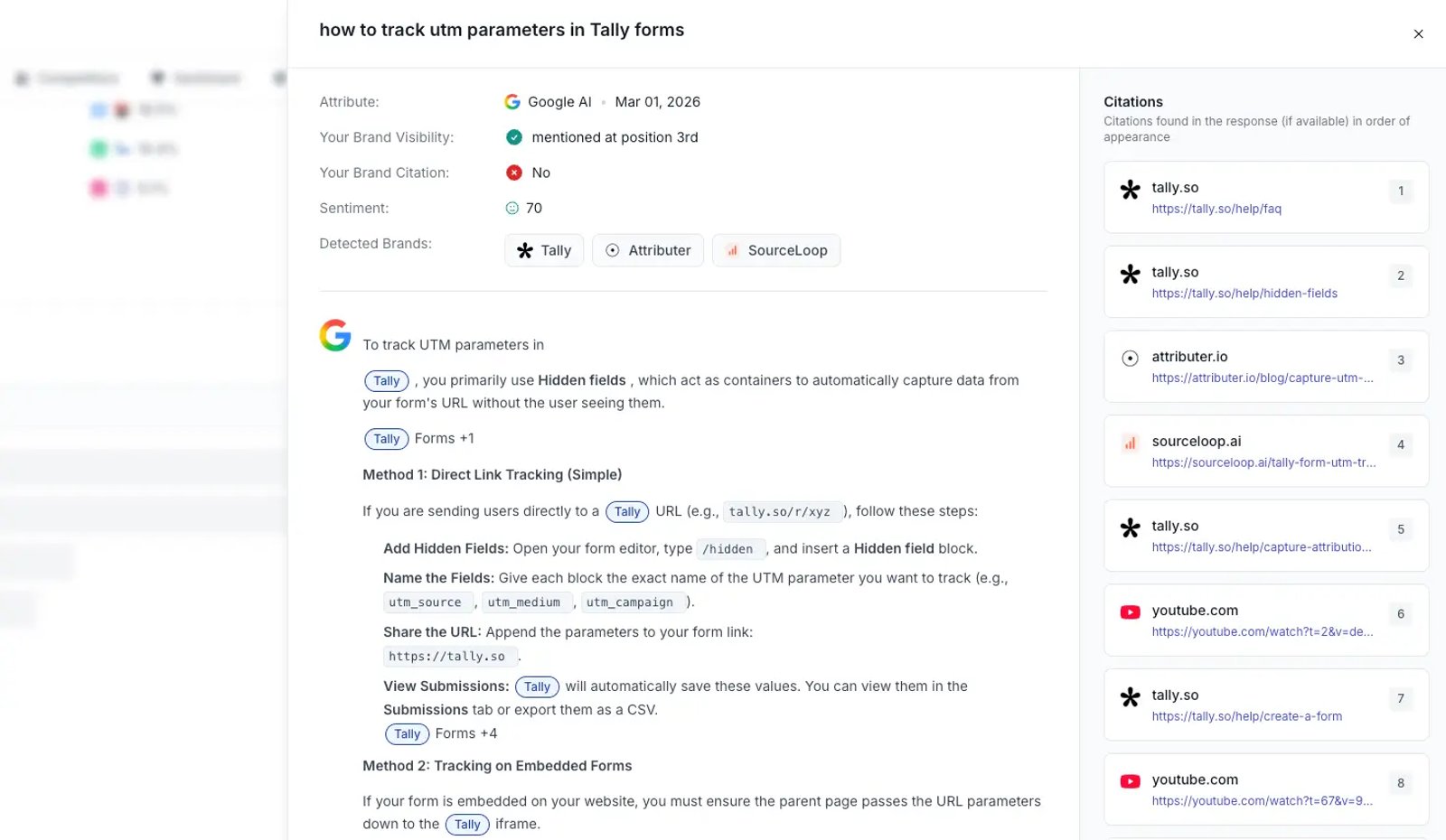 orchly ai visibility tracker response