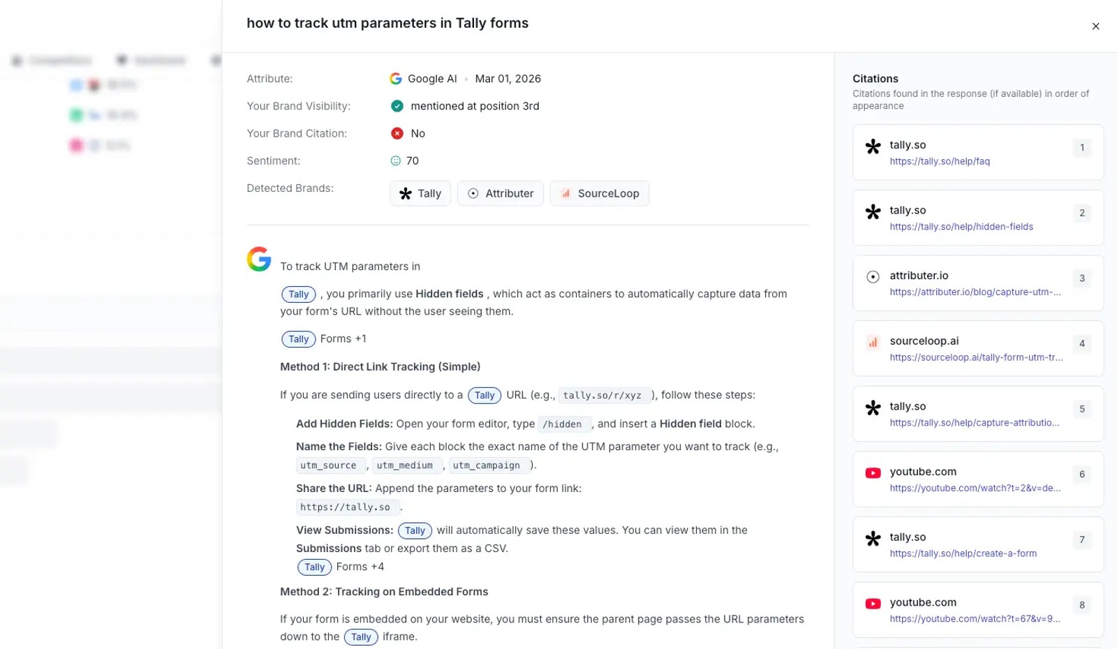 orchly ai visibility tracker response