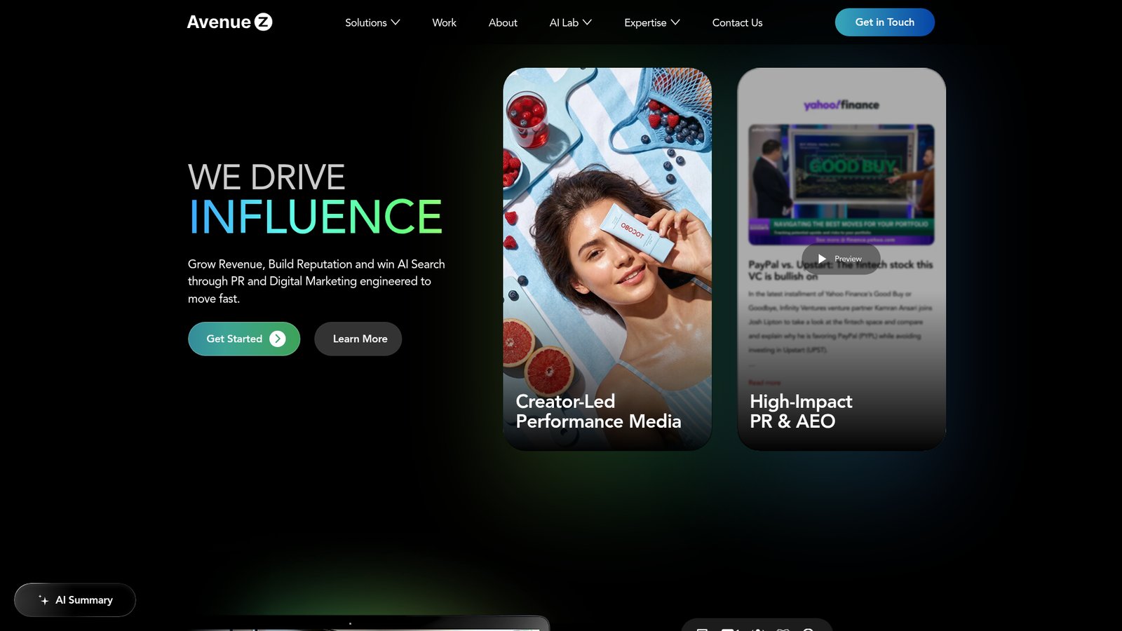 Avenue Z dashboard