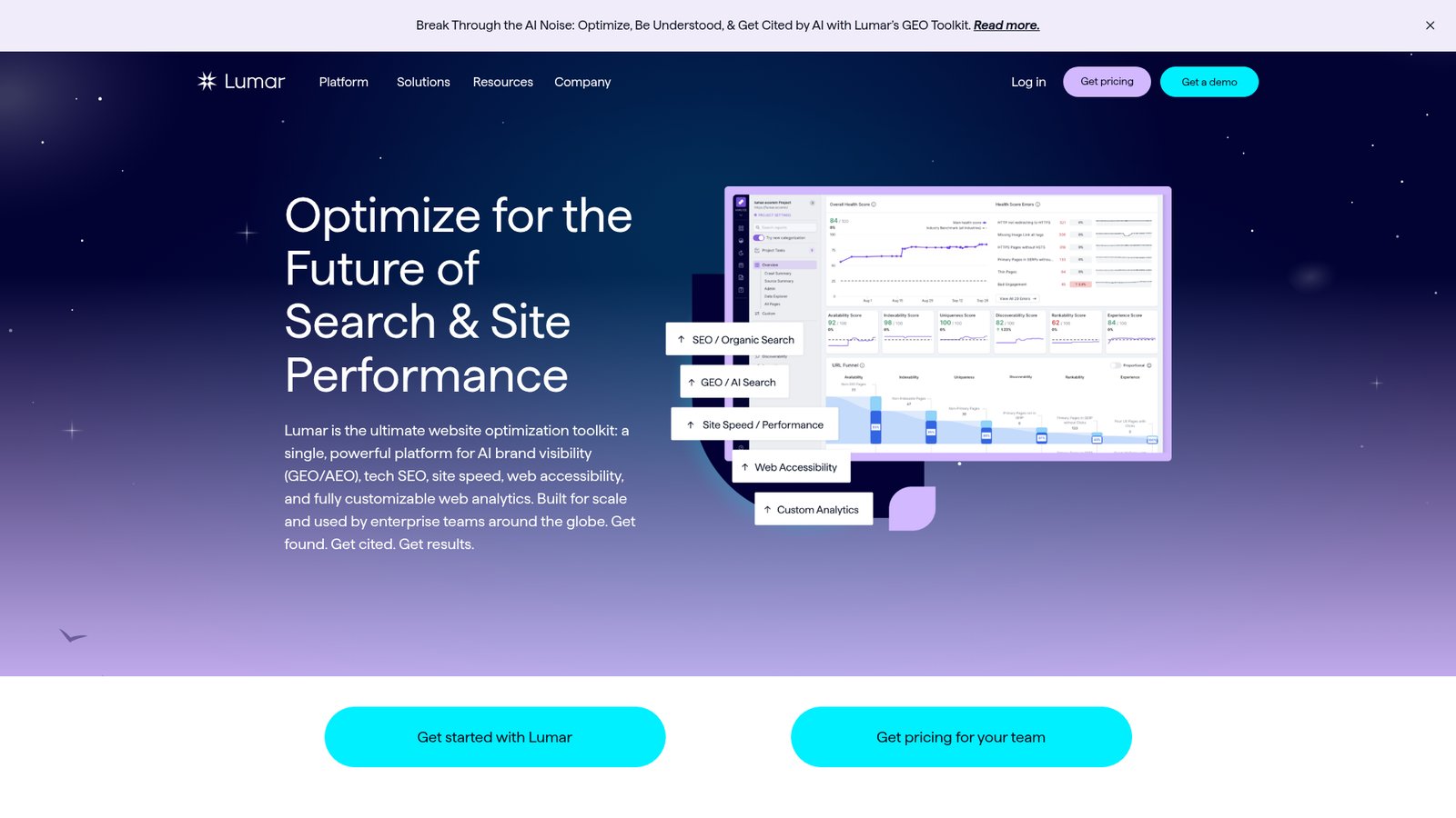 Lumar dashboard