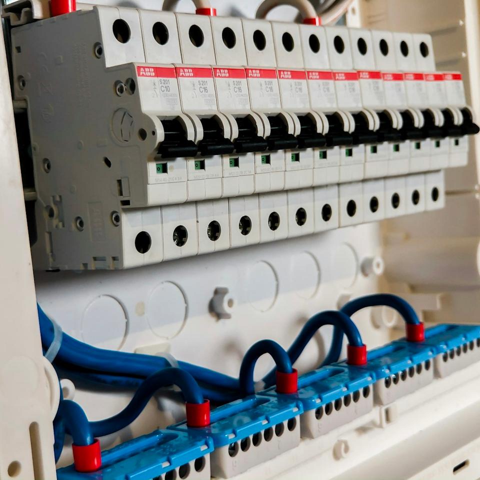 Interruttori di un quadro elettrico nuovo
