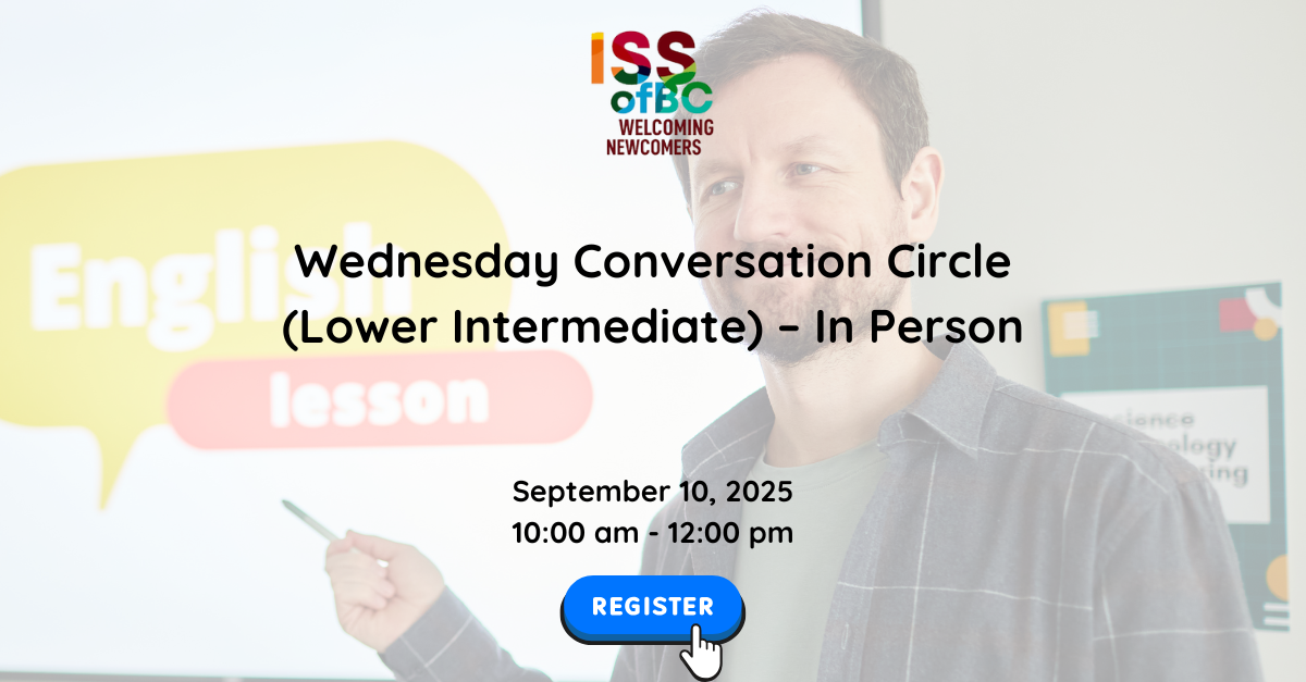 Wednesday Conversation Circle (Lower Intermediate) – In Person on September 10, 2025
