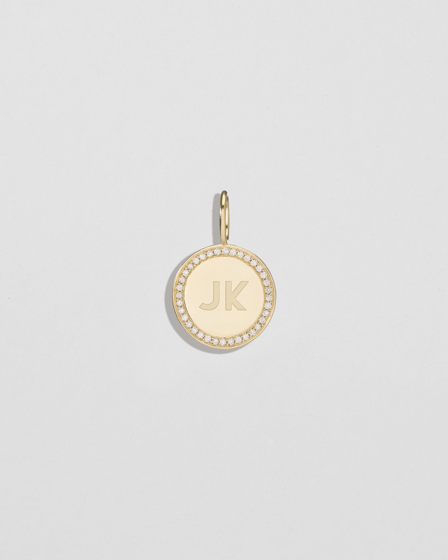 personalized charm with diamonds