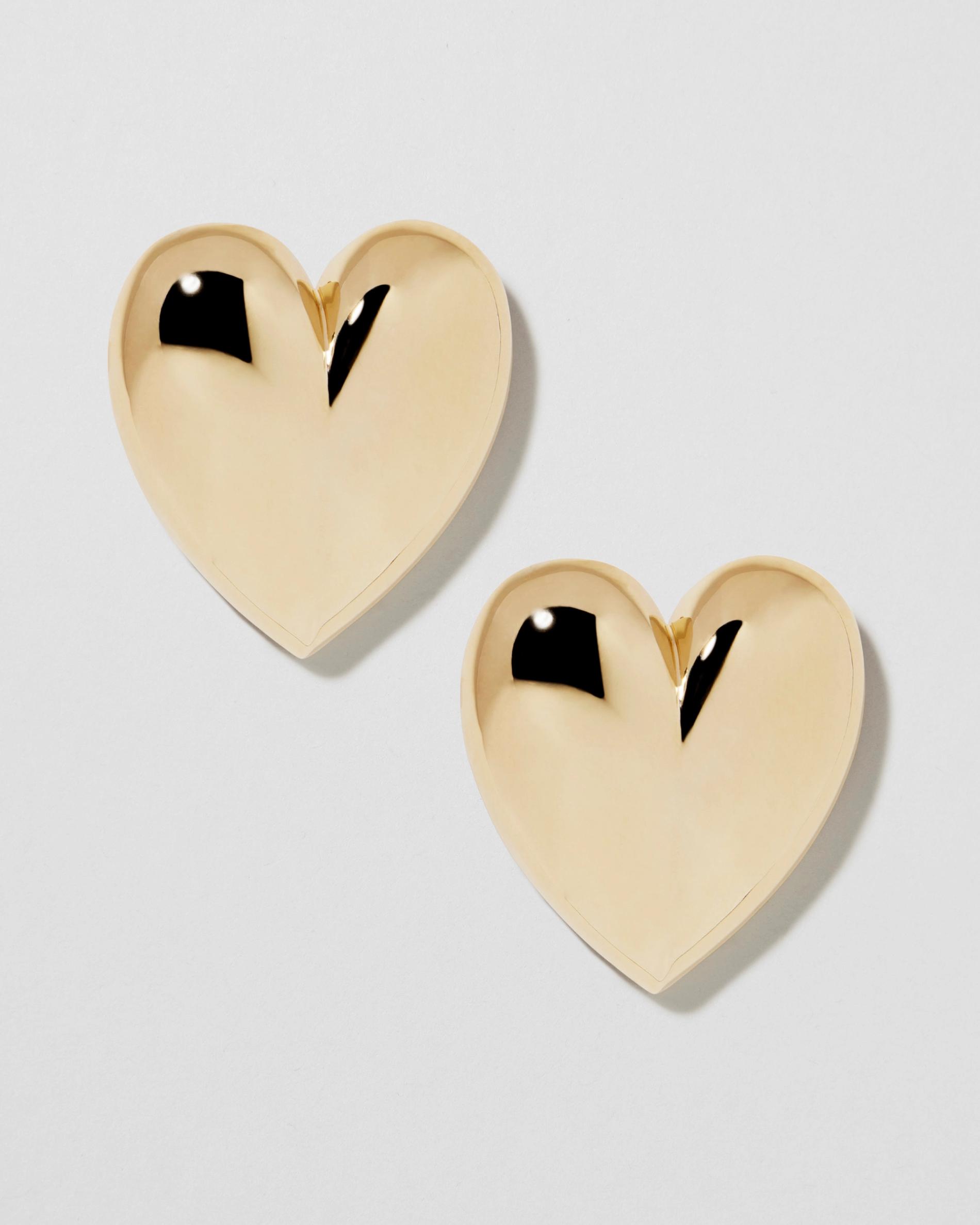 lightweight large heart statement earrings