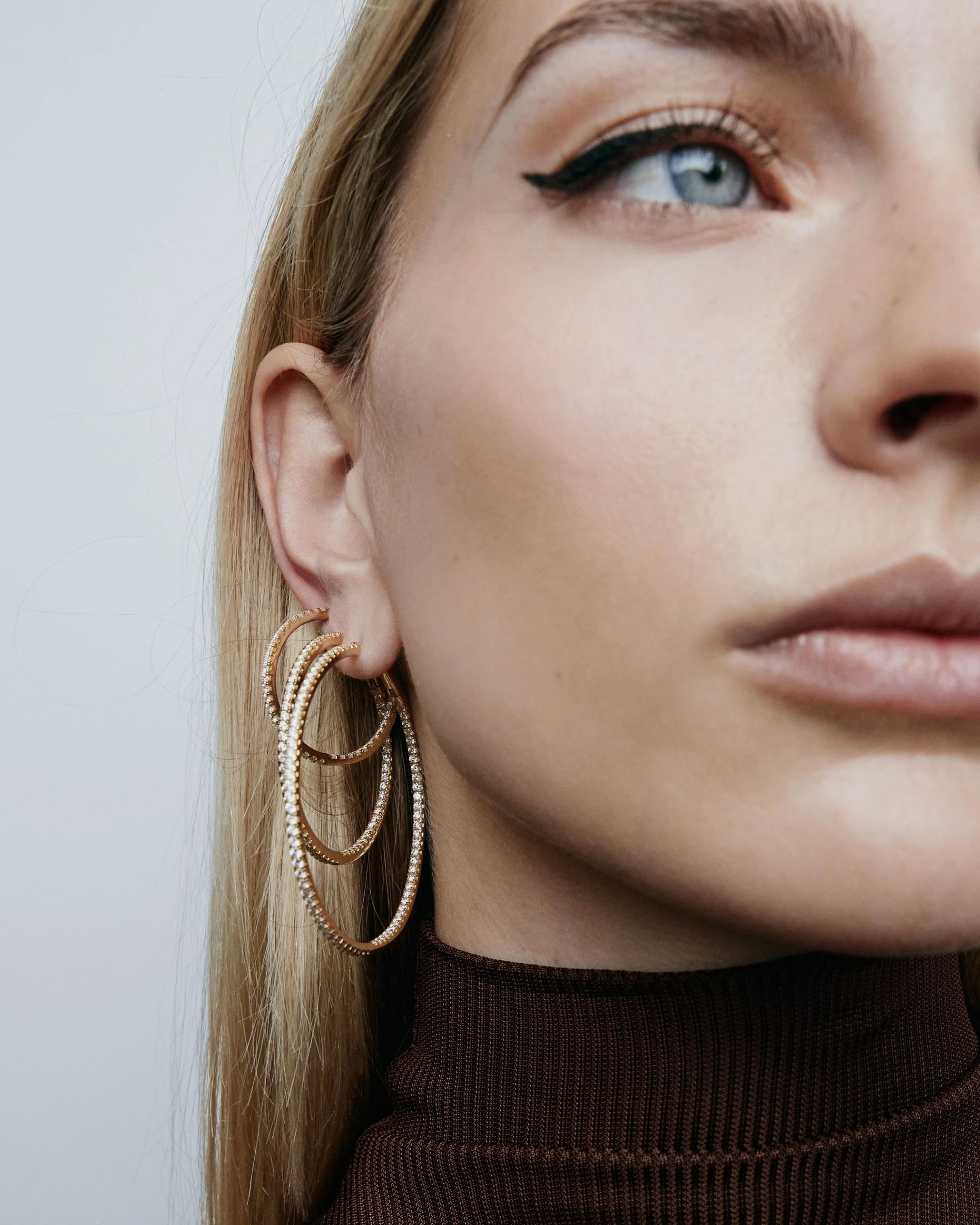 lab diamond hoop stack