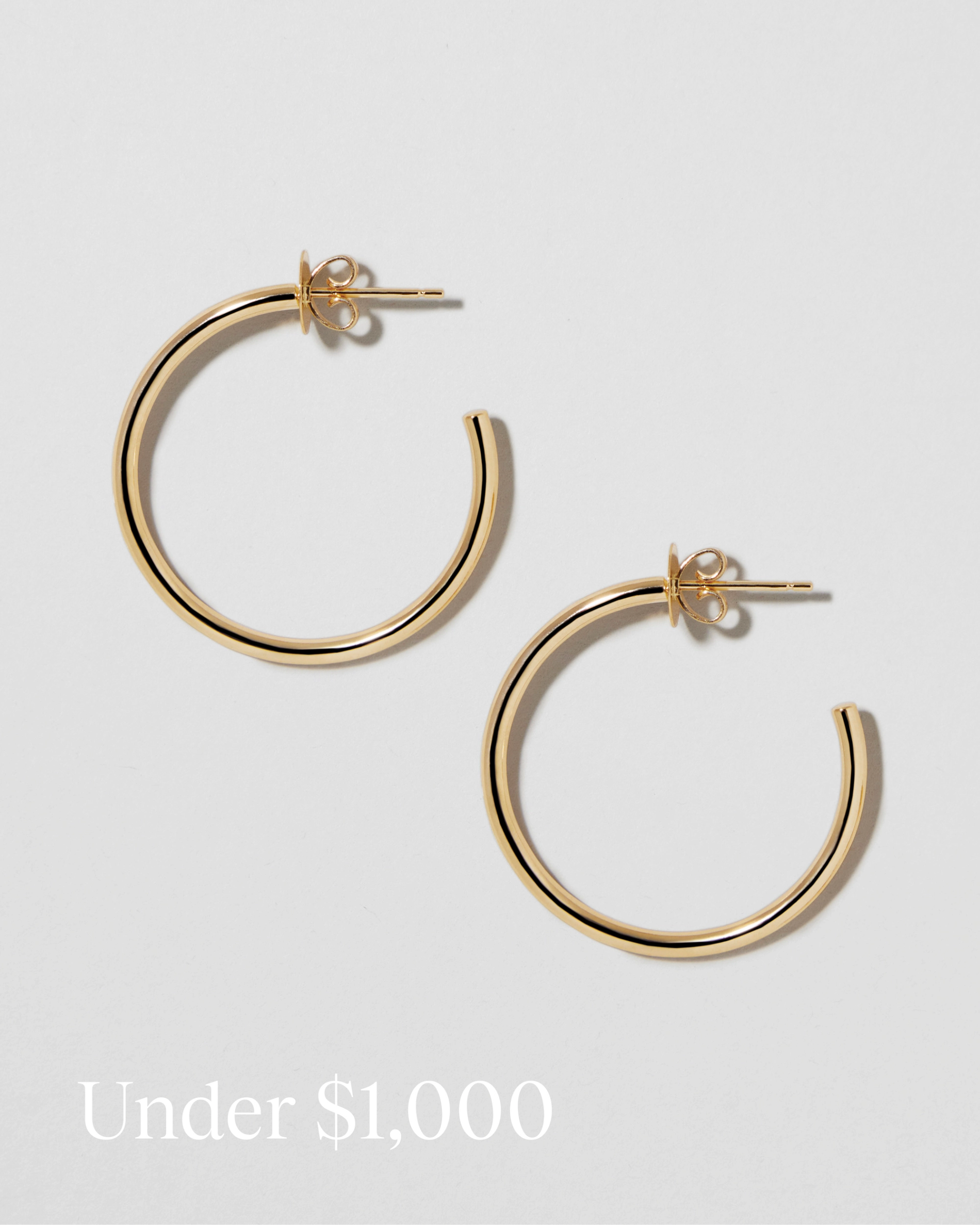 1" Fine Thread Hoops, Shop By Gifts Under $1,000