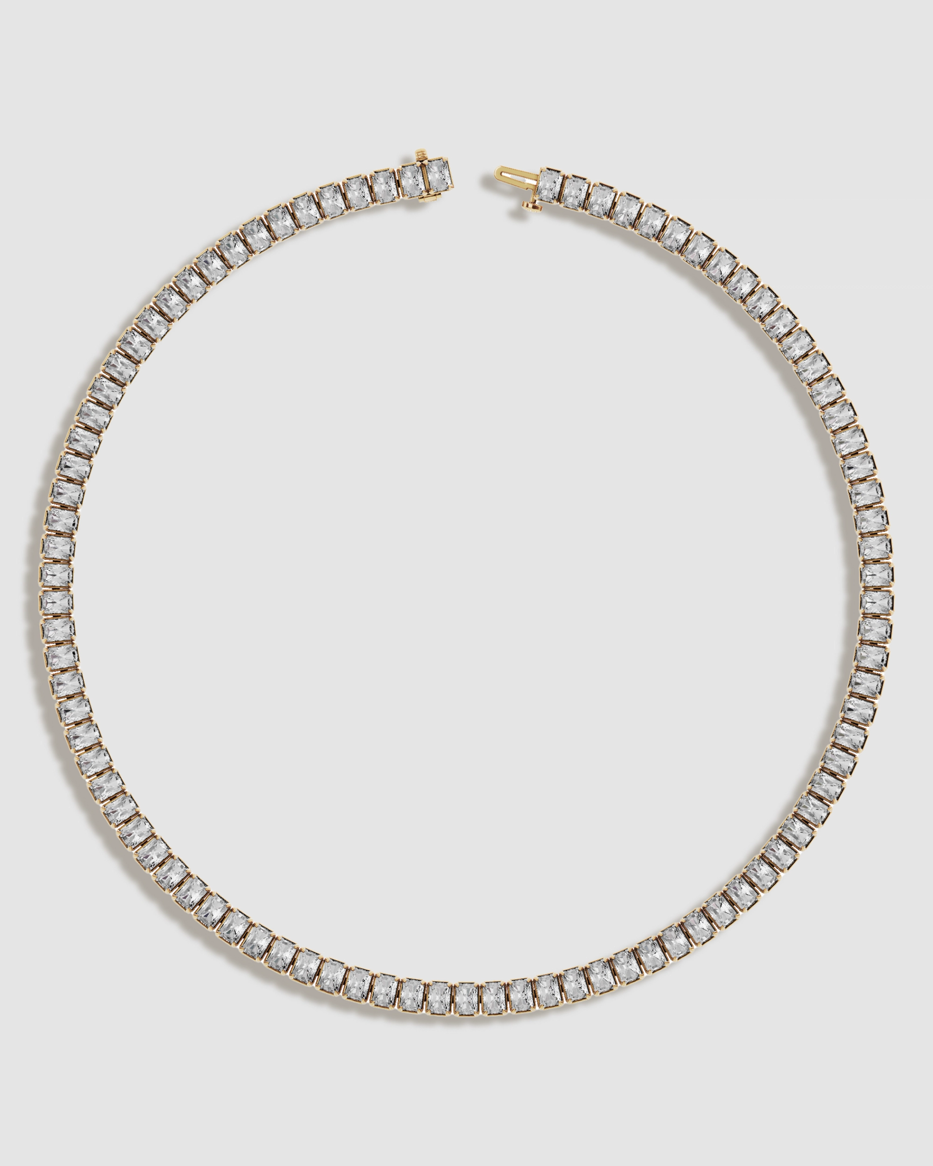 JF Lab - radiant cut tennis necklace