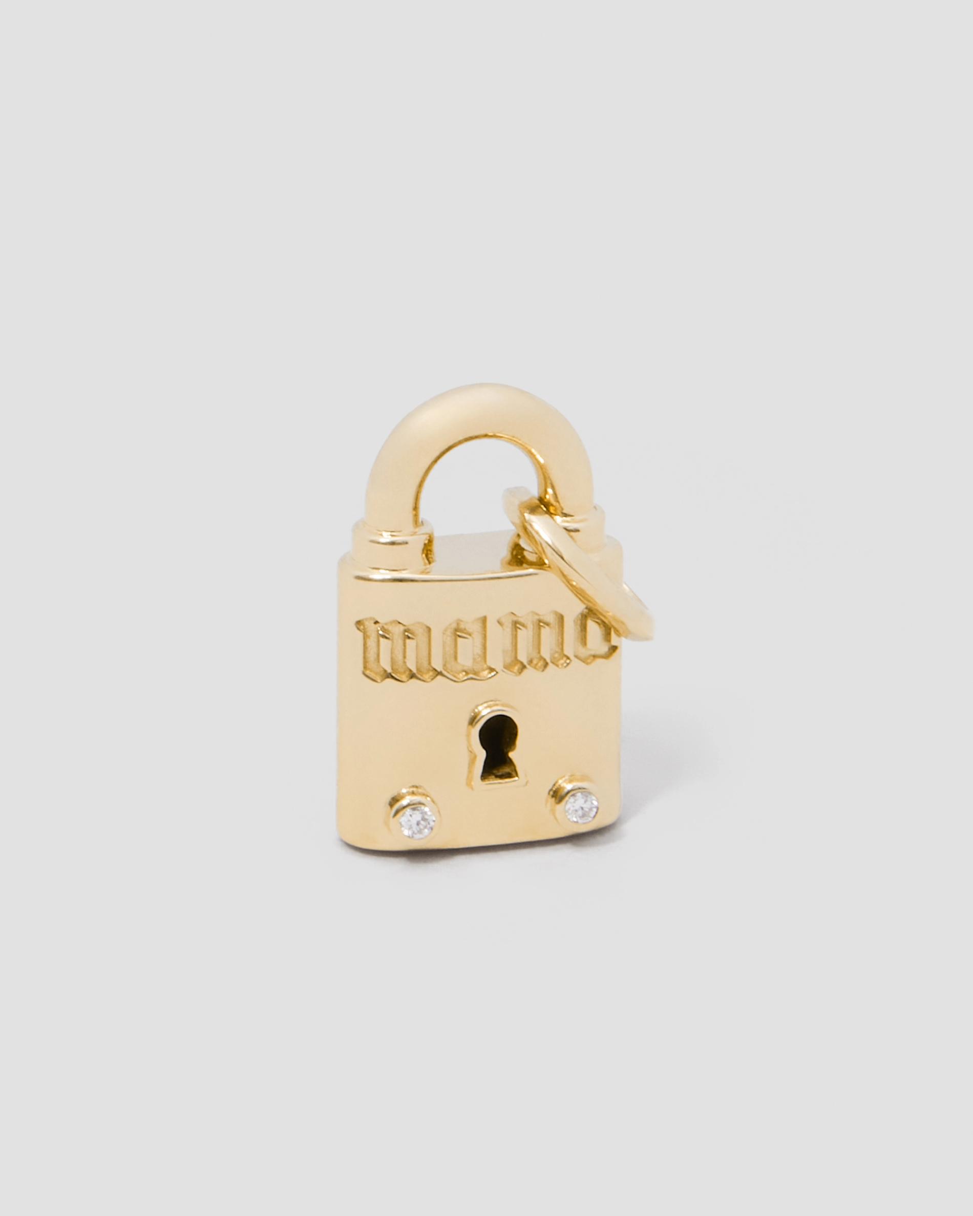 mama lock jennifer fisher charm with 2 diamonds