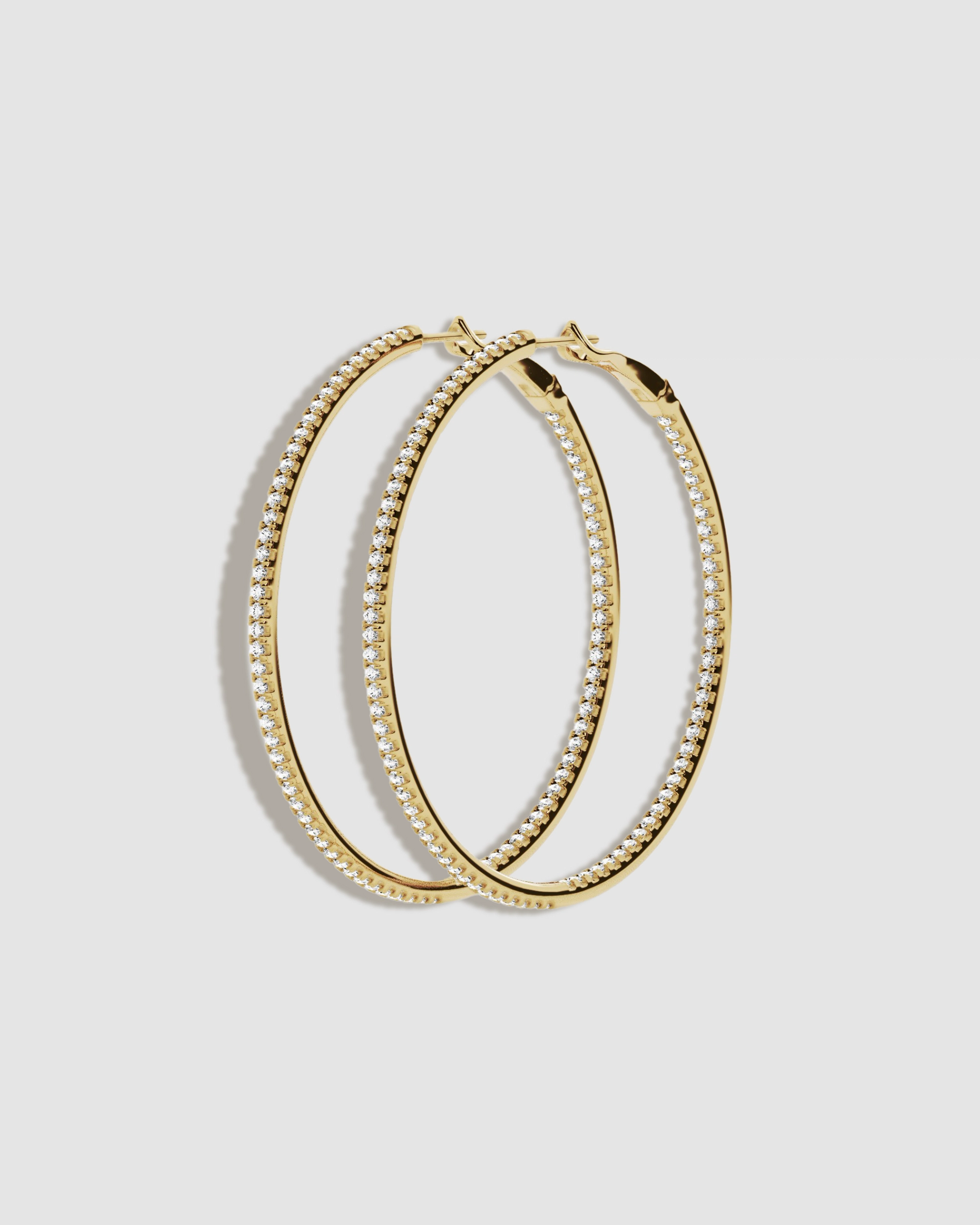 lab diamonds 2" thread hoops