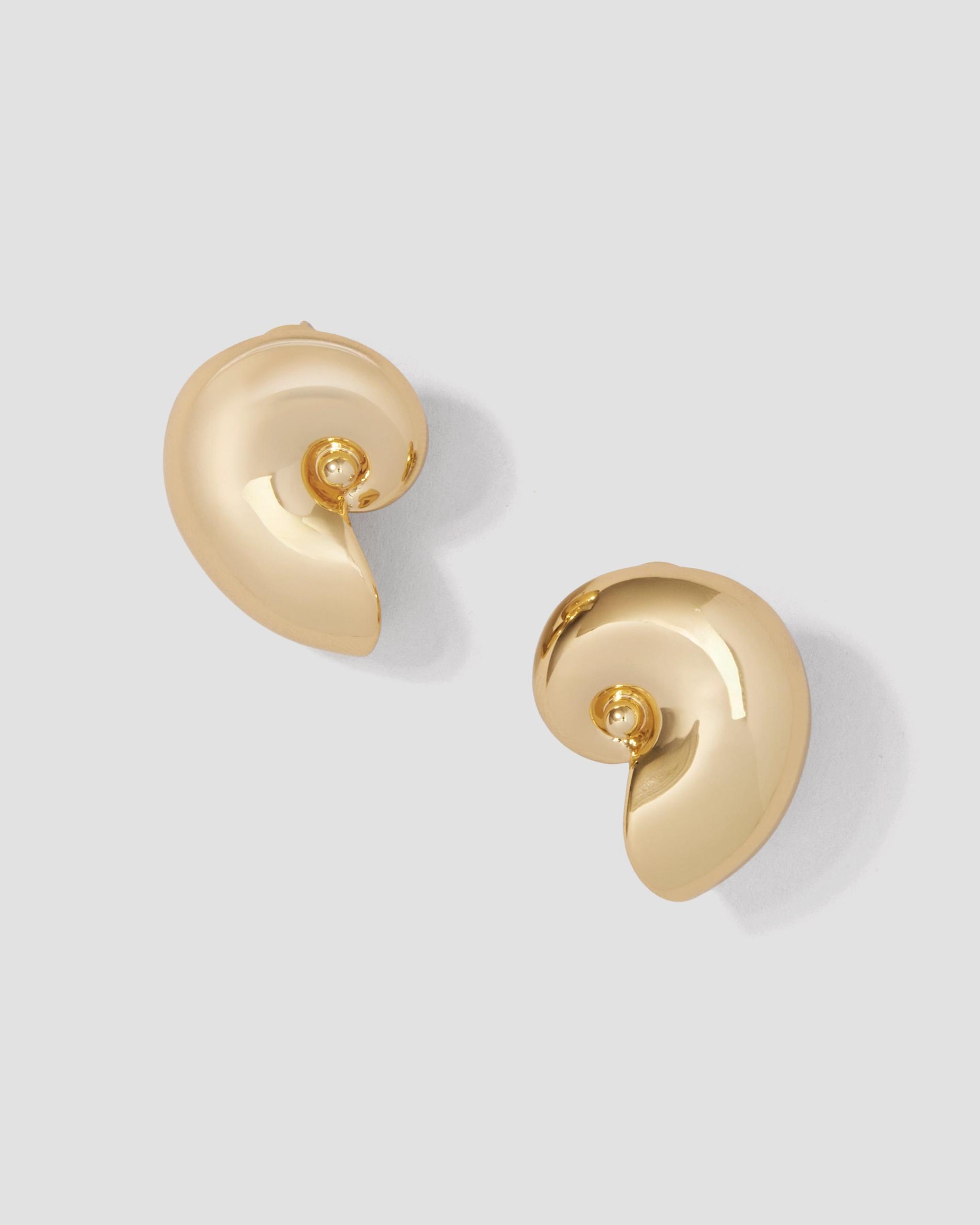 Puffy shell earrings for summer lightweight earrings