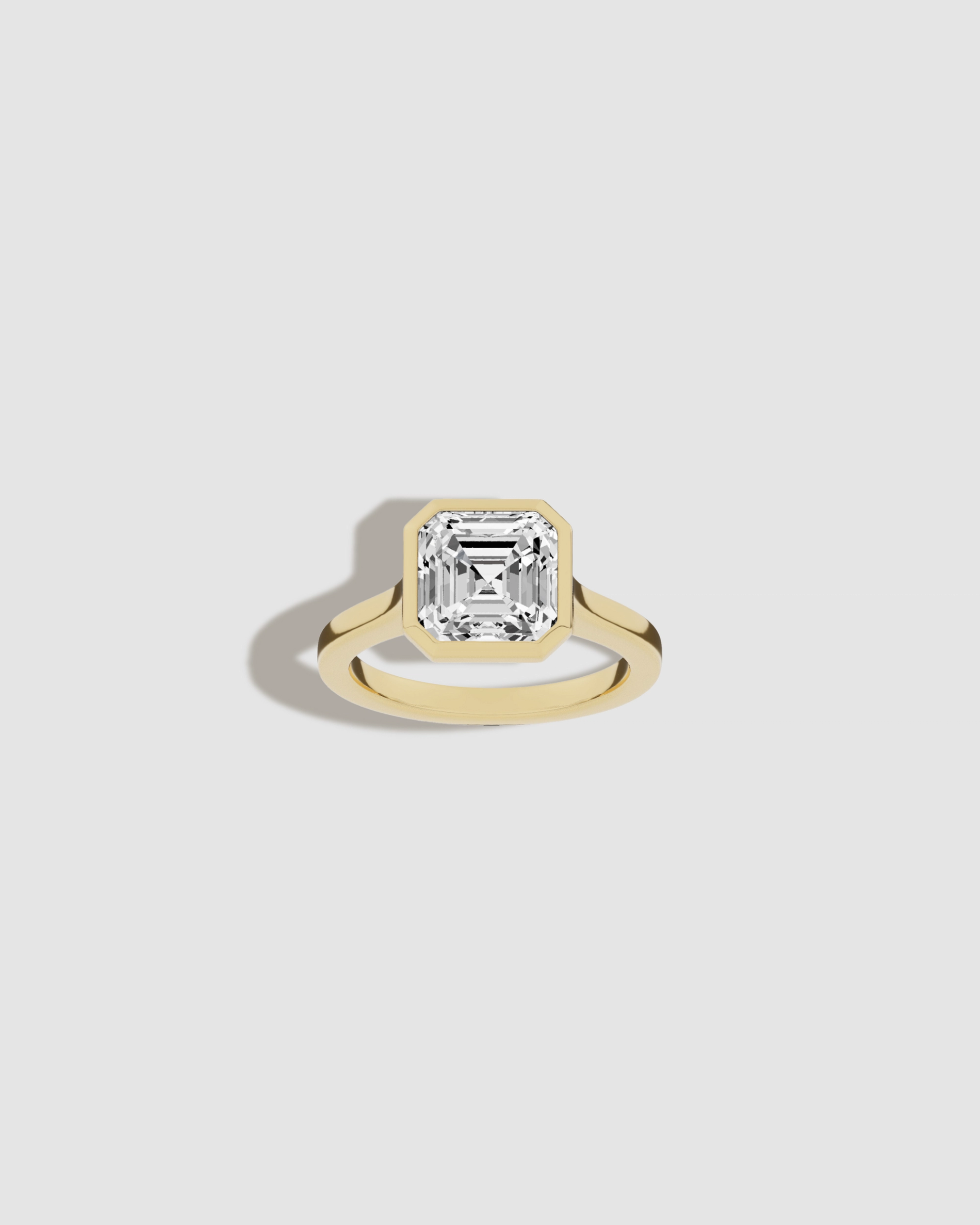 lab diamond asscher ring