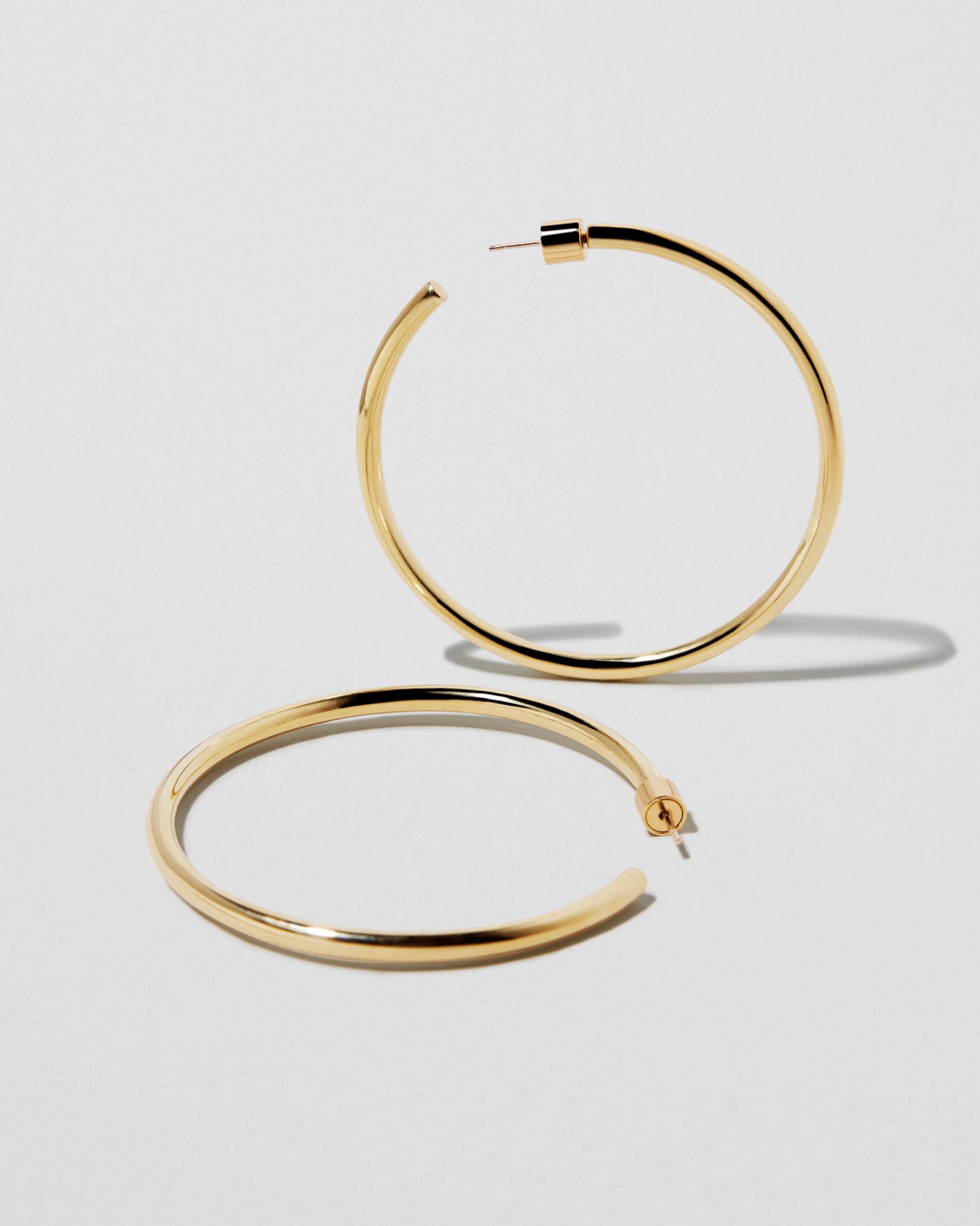 Large thin gold Hoops