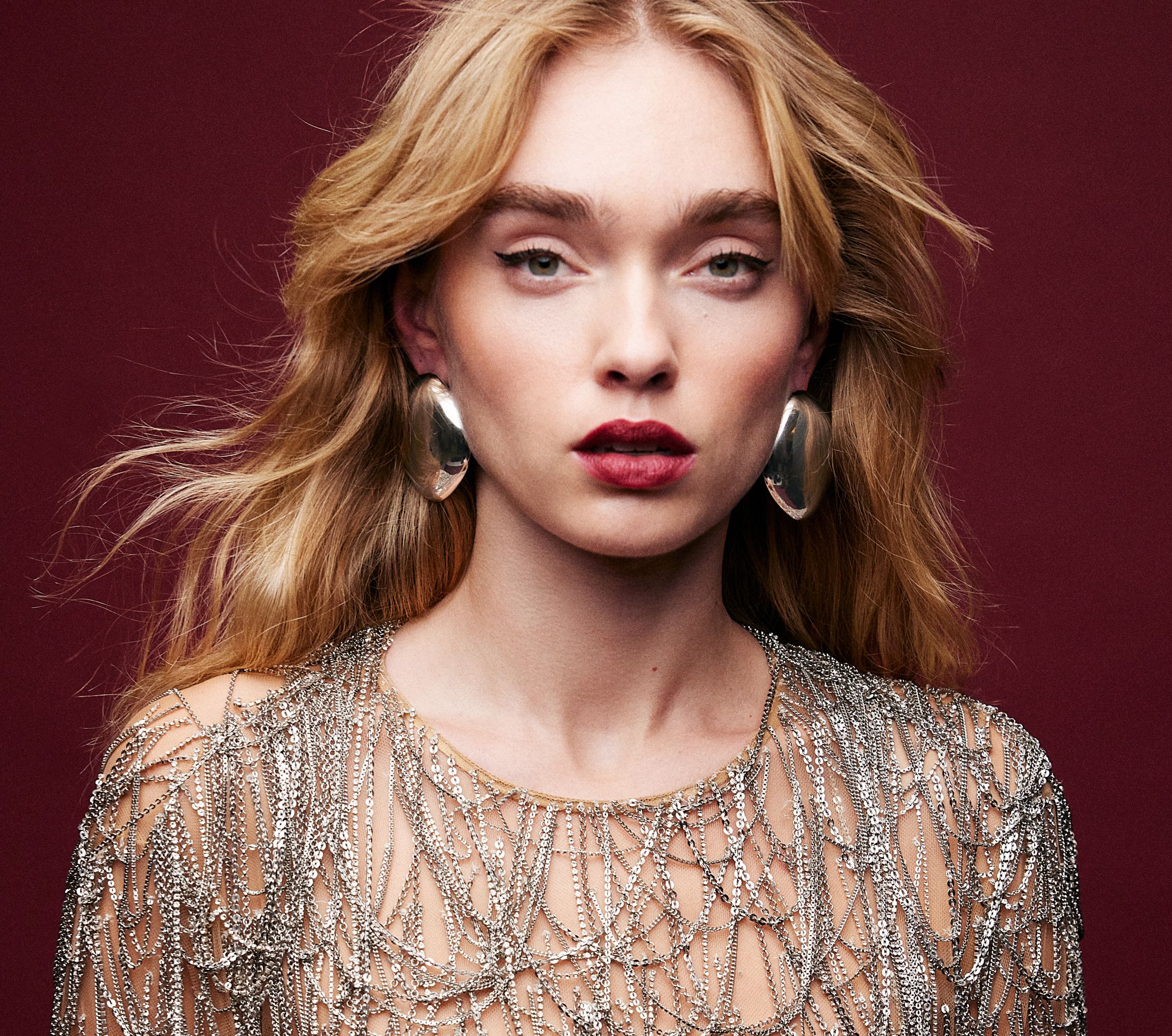 large statement earrings in silver lightweight