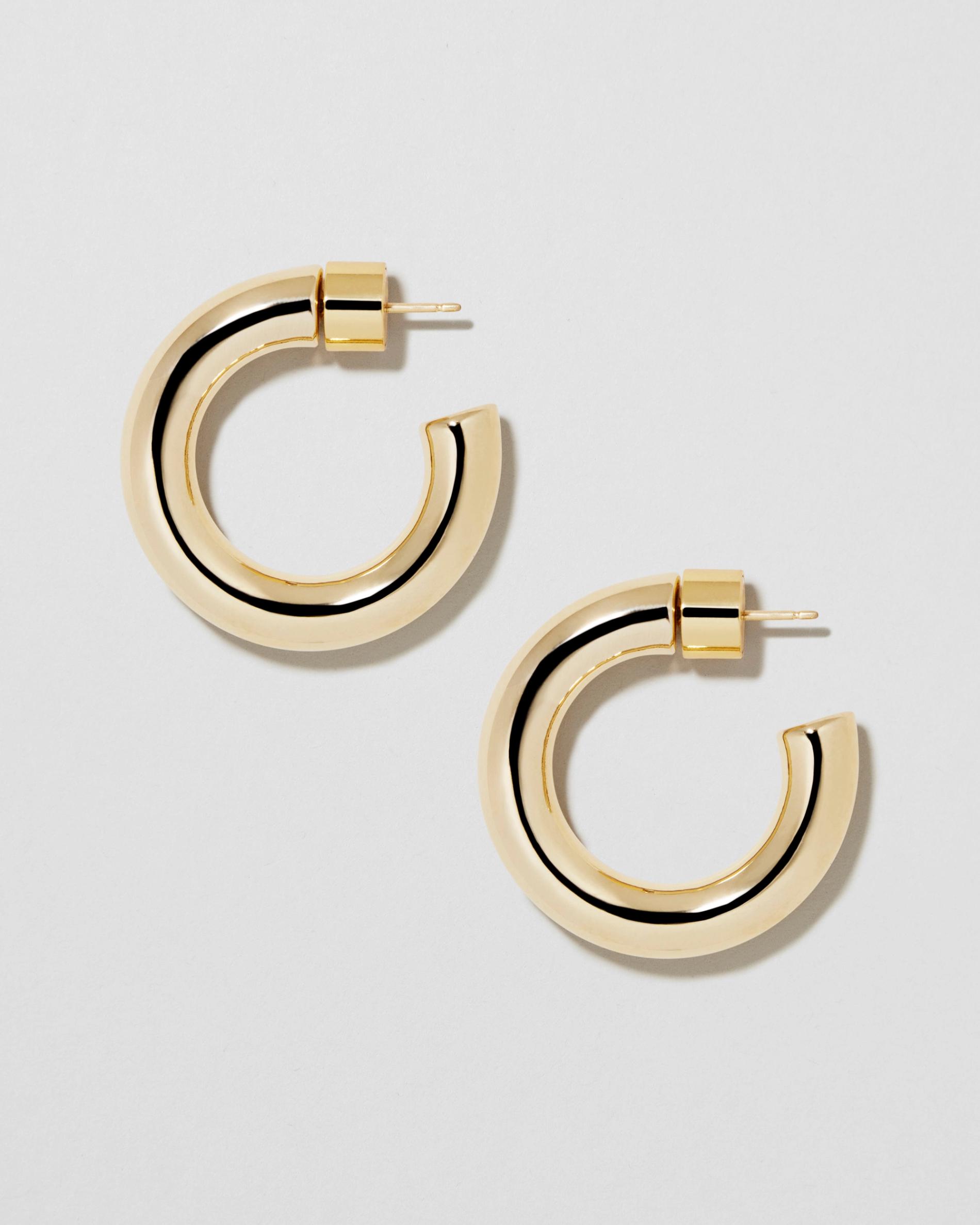 gold small lightweight hoops