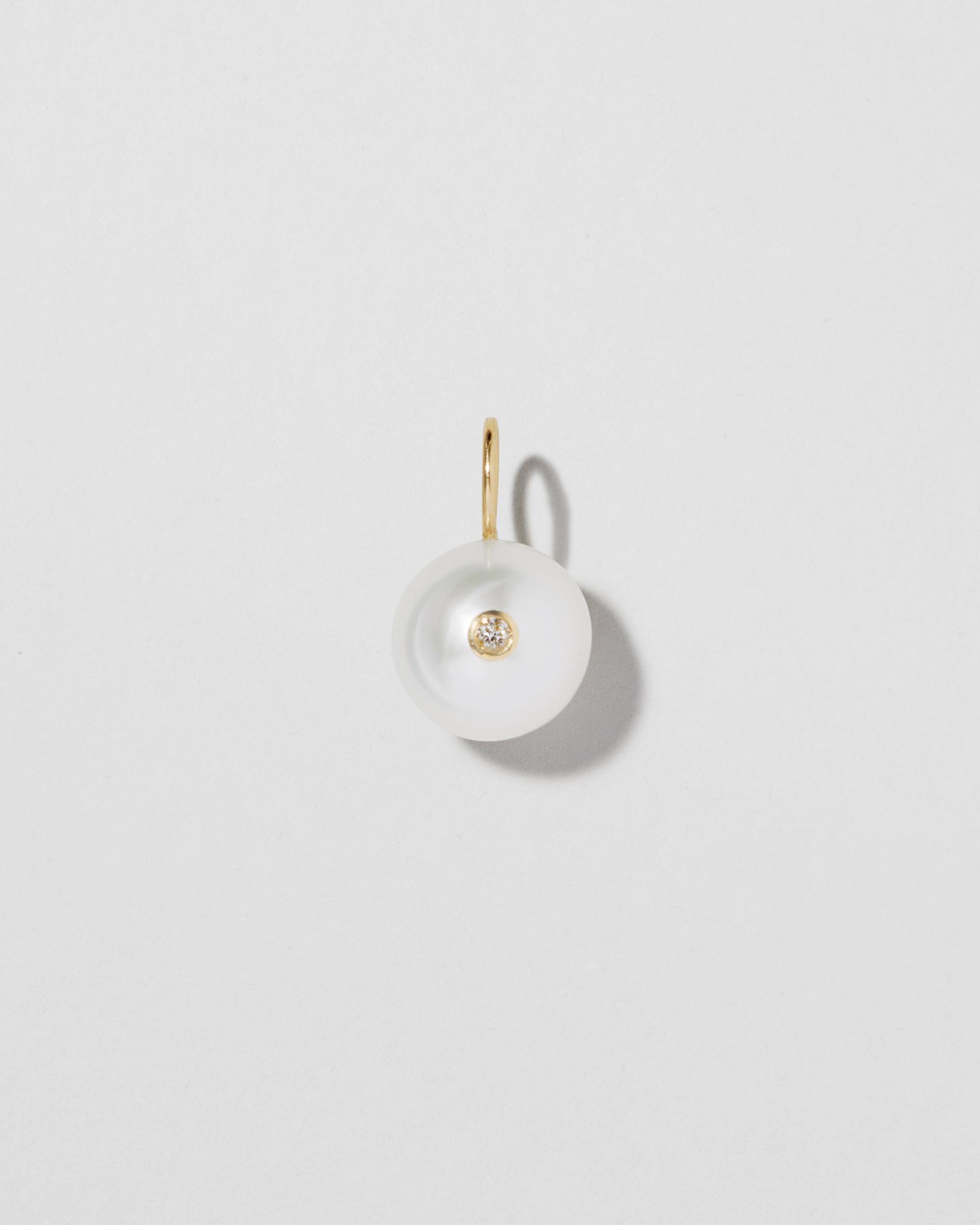 Pearl Charm with Inlaid Diamond
