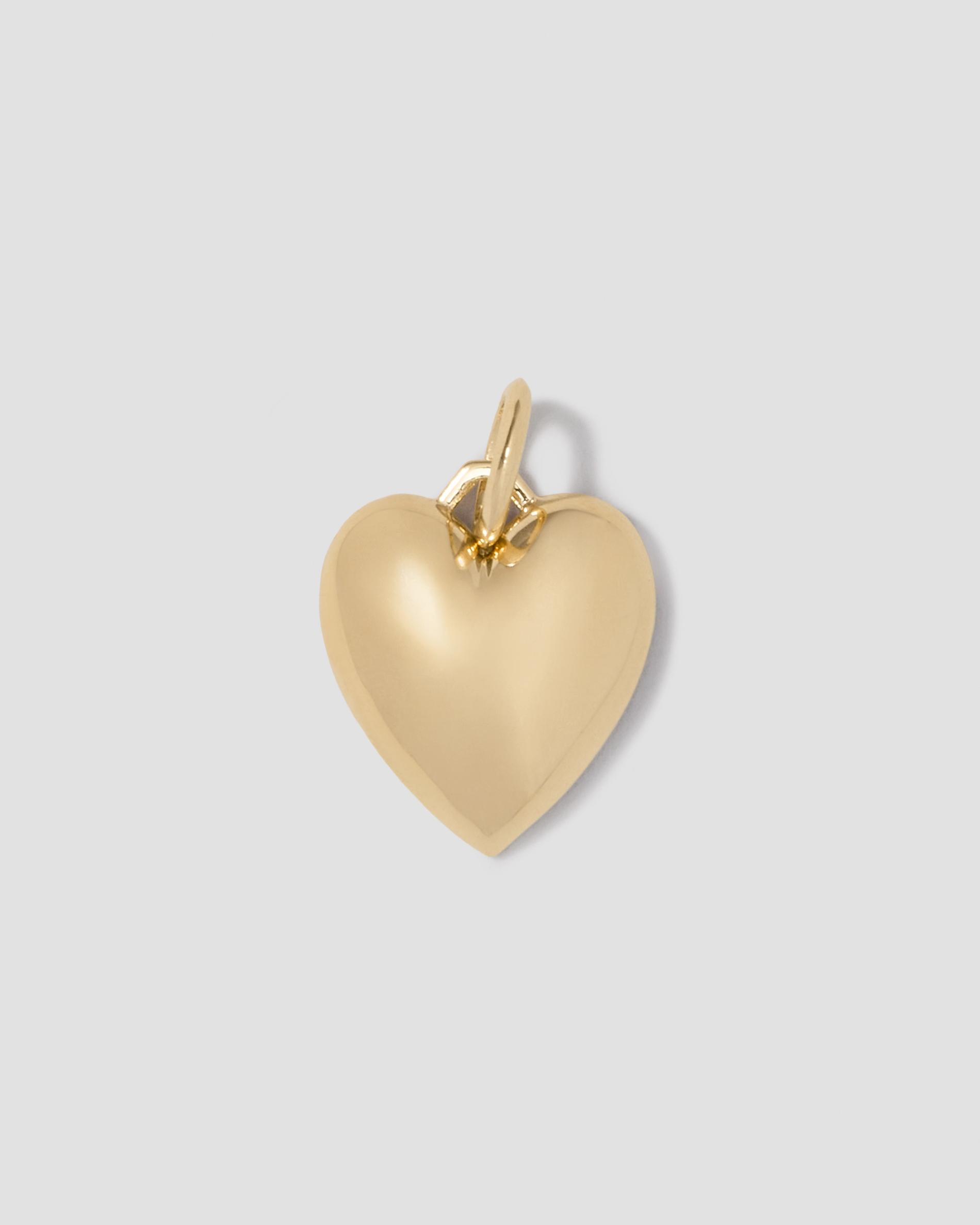 puffy charm heart flat lay image