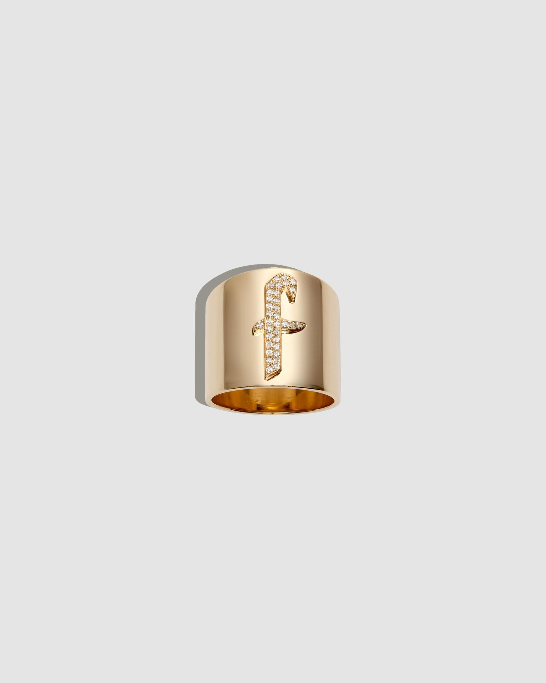 chunky cigar band with diamonds