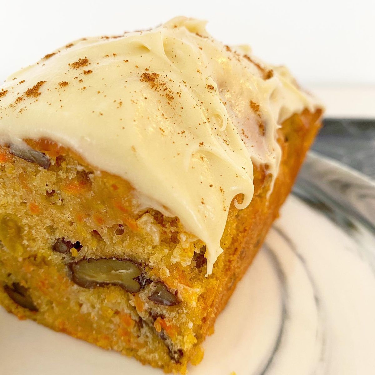 Image of a slice of Carrot cake on a plate