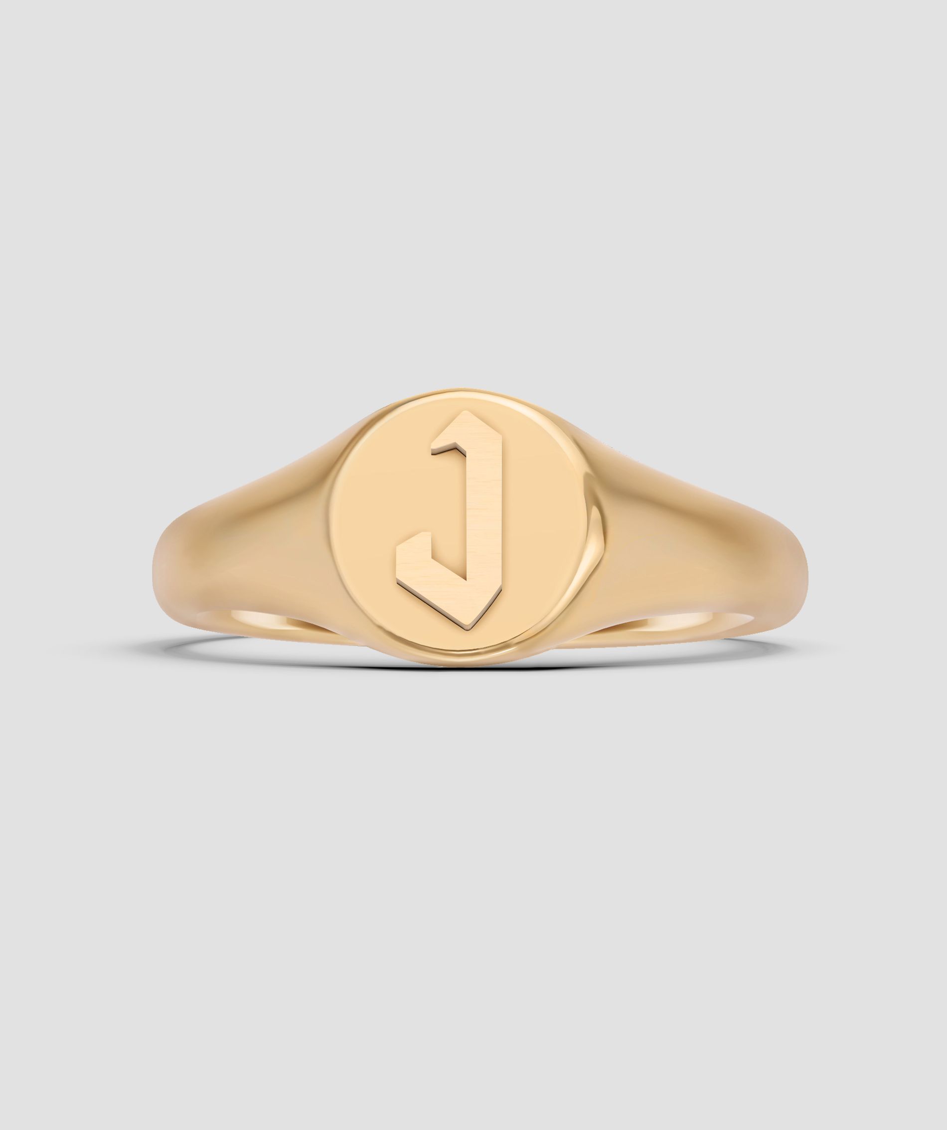 mini sigent ring with a J