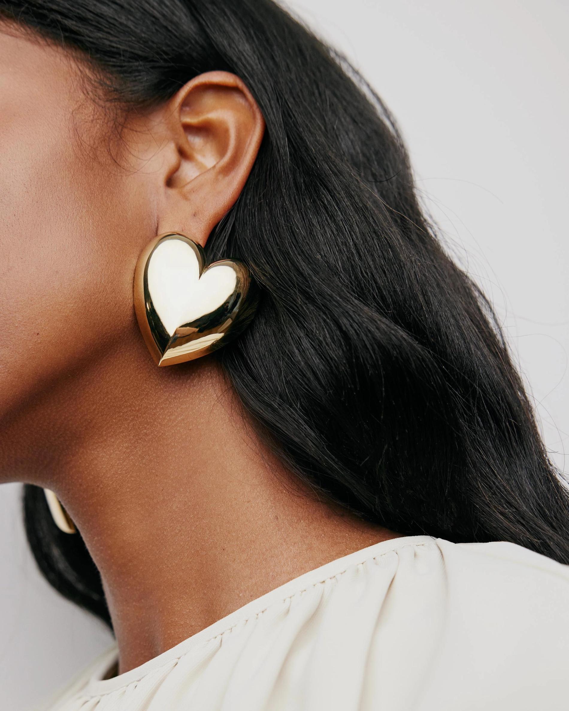 Large puffy statement earrings