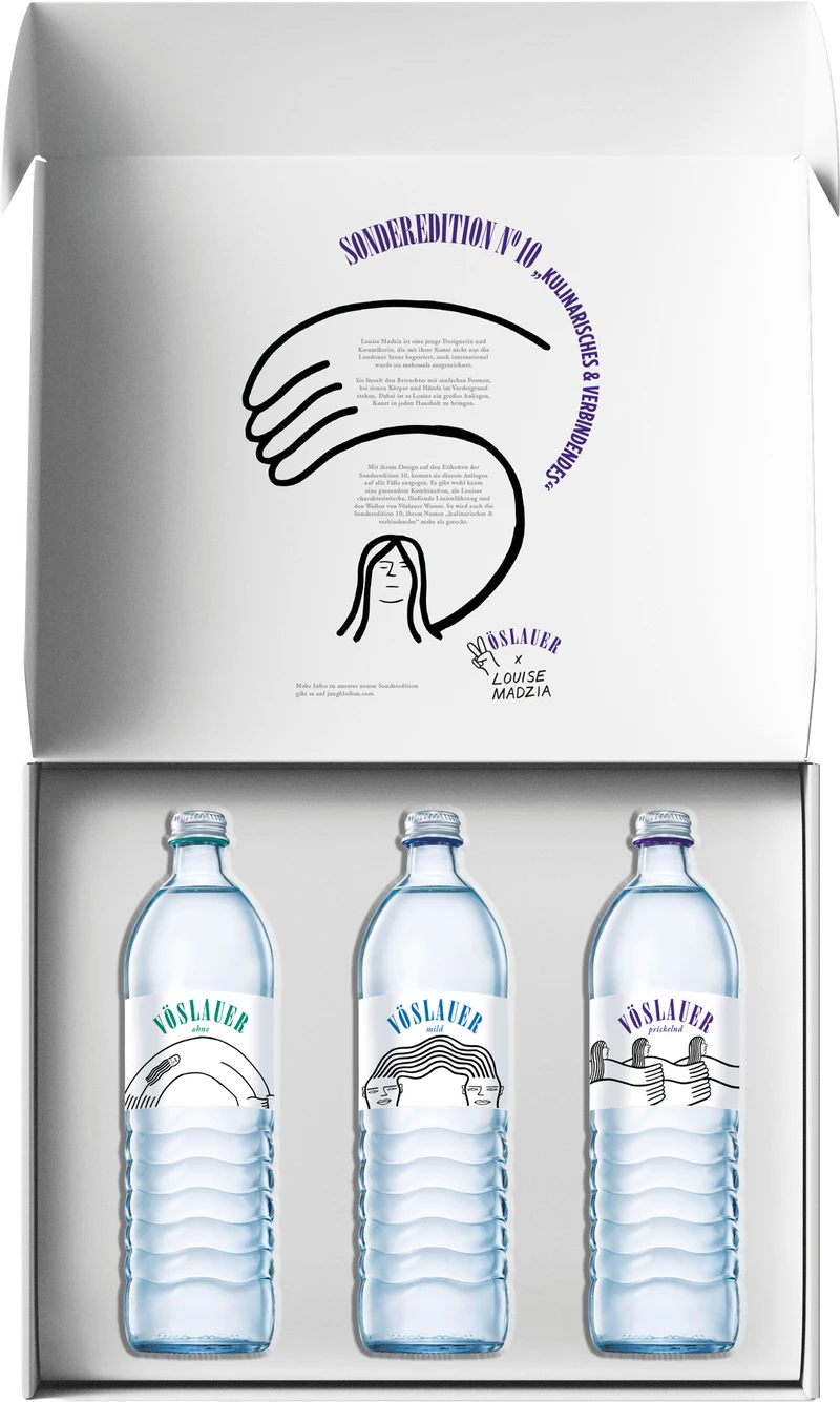 Vöslauer bottle illustration detail