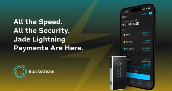 Blockstream Jade、ライトニング対応へ──コールドストレージのままL2決済が可能に